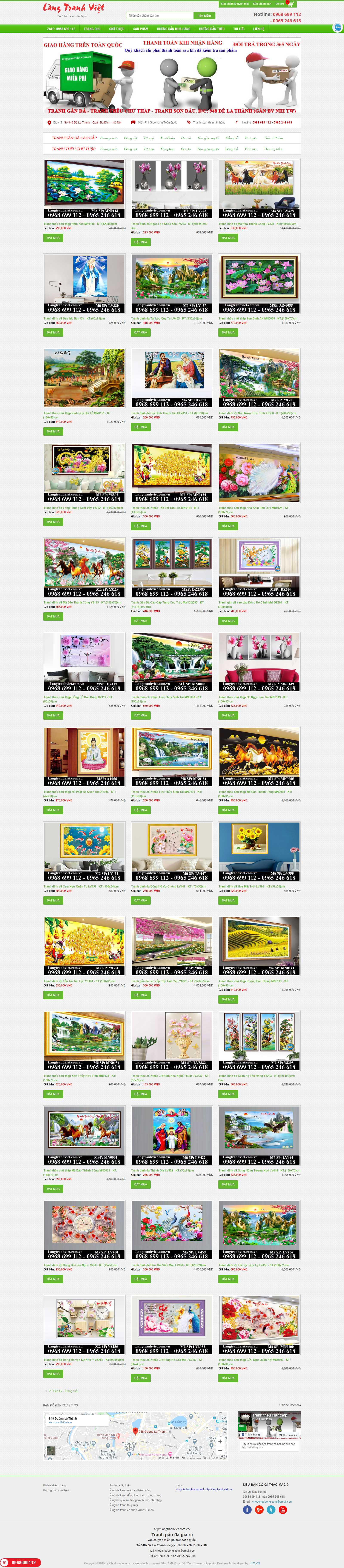 Thiết kế Web tranh ảnh langtranhviet.com.vn