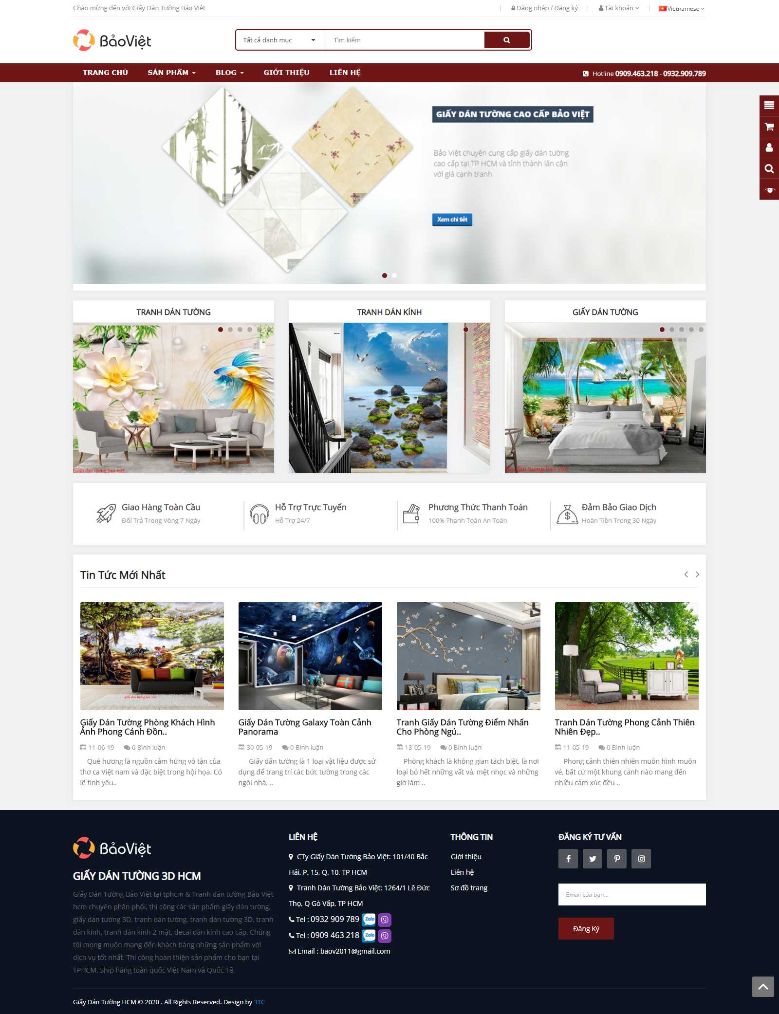 Thiết kế Web shop giaydantuonghcm.net