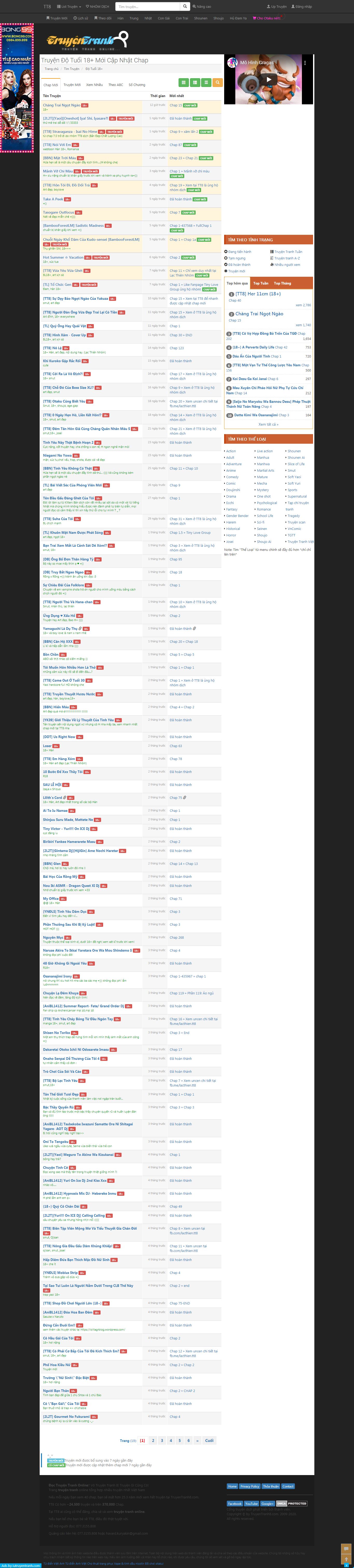 Thiết kế Web truyện tranh truyentranh869.com