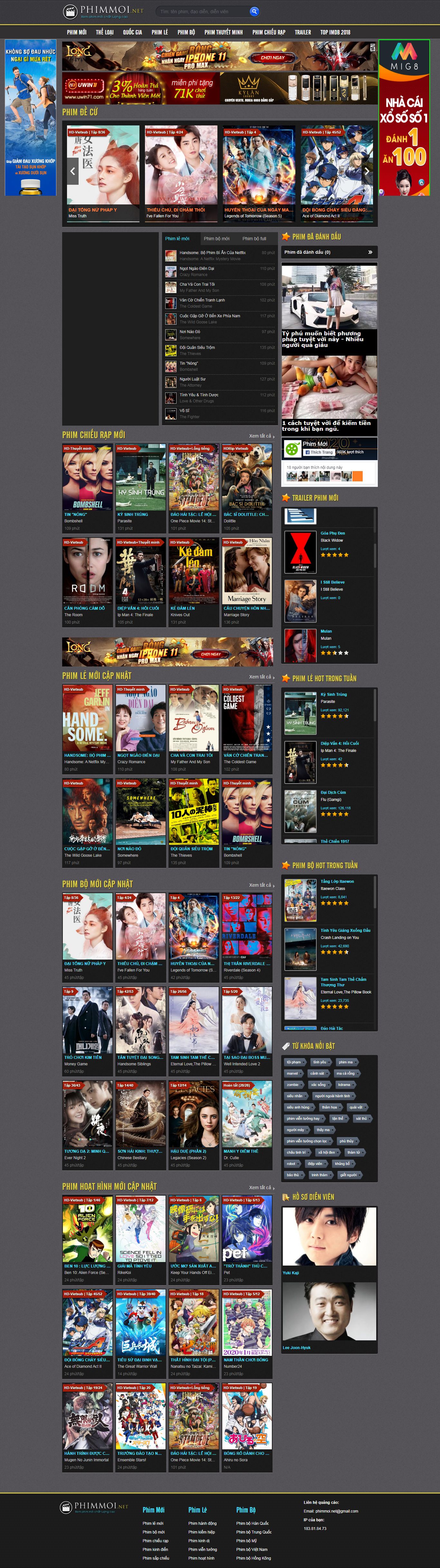Thiết kế Web phim phimmoi.net