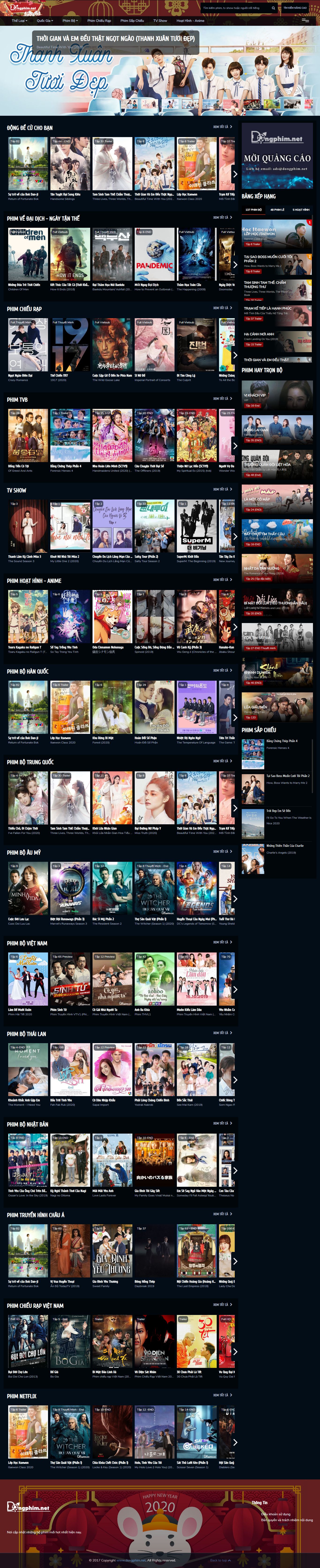 Thiết kế Web phim dongphim.net