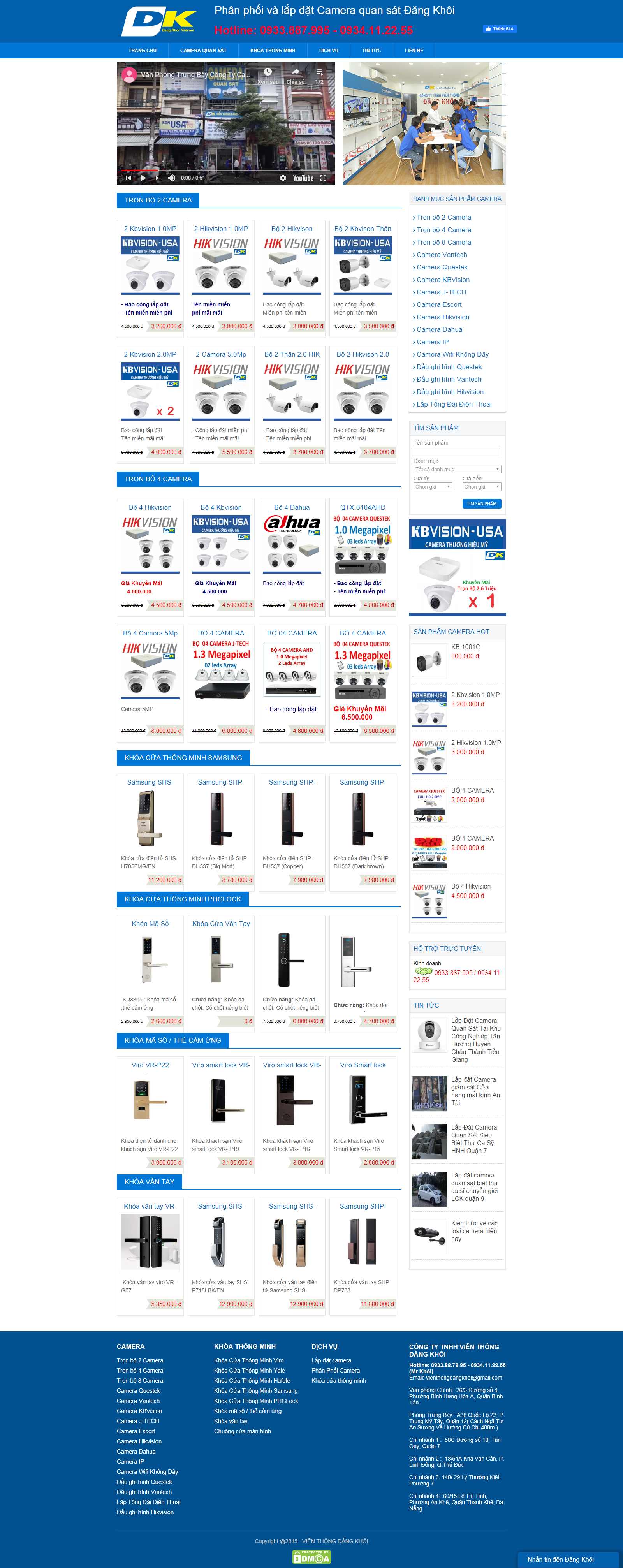 Thiết kế Web lắp đặt camera vienthongdangkhoi.com