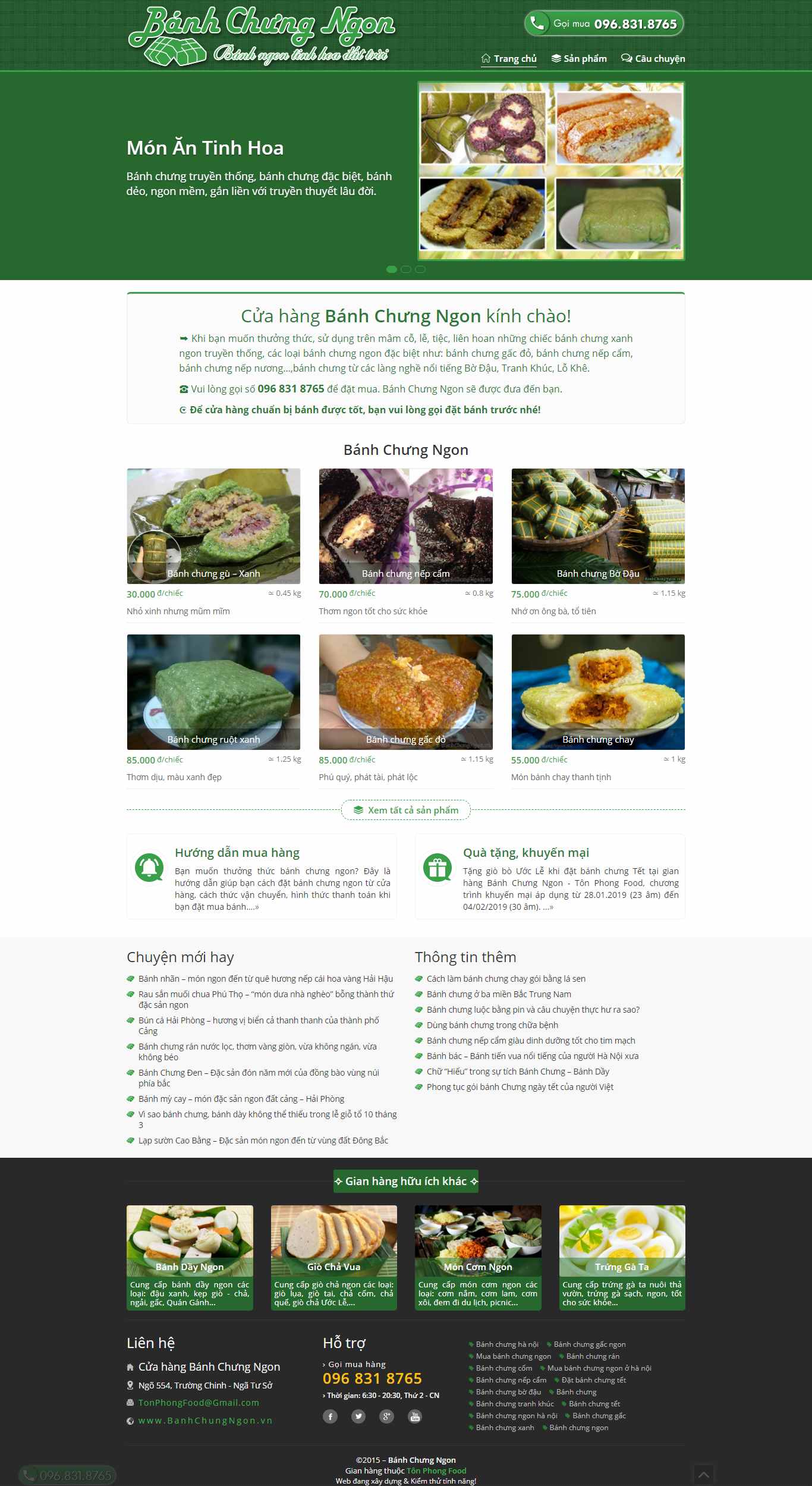 Thiết kế Web nhanh banhchungngon.vn