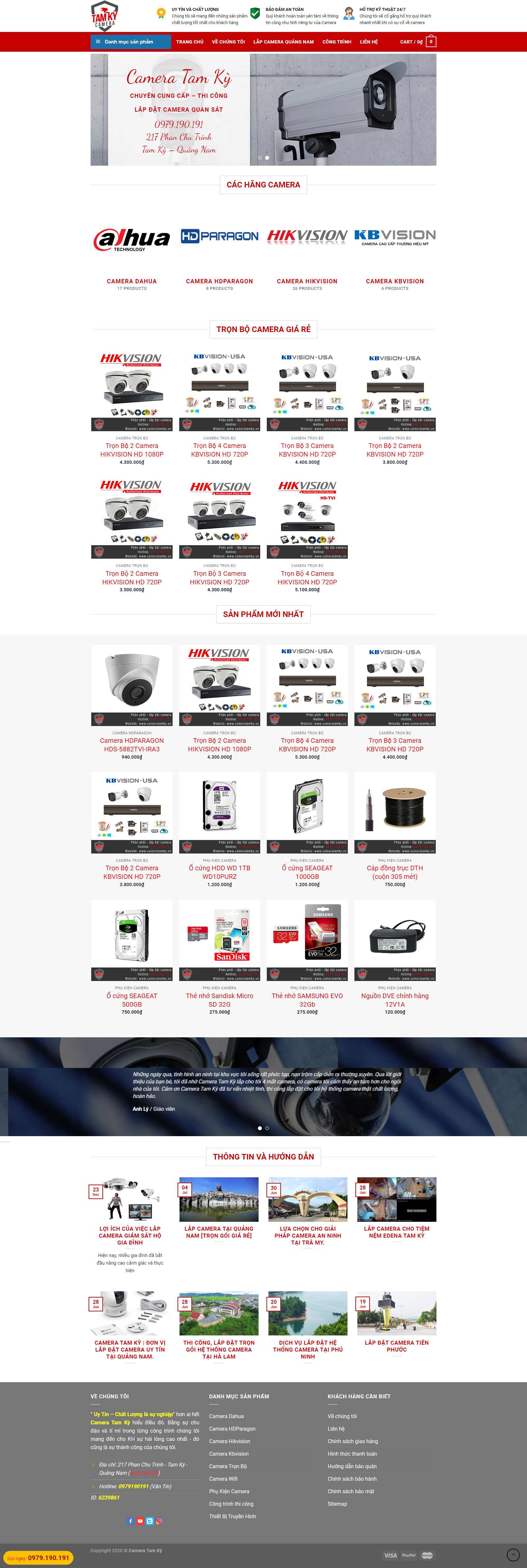 Thiết kế Web lắp đặt camera cameratamky.vn