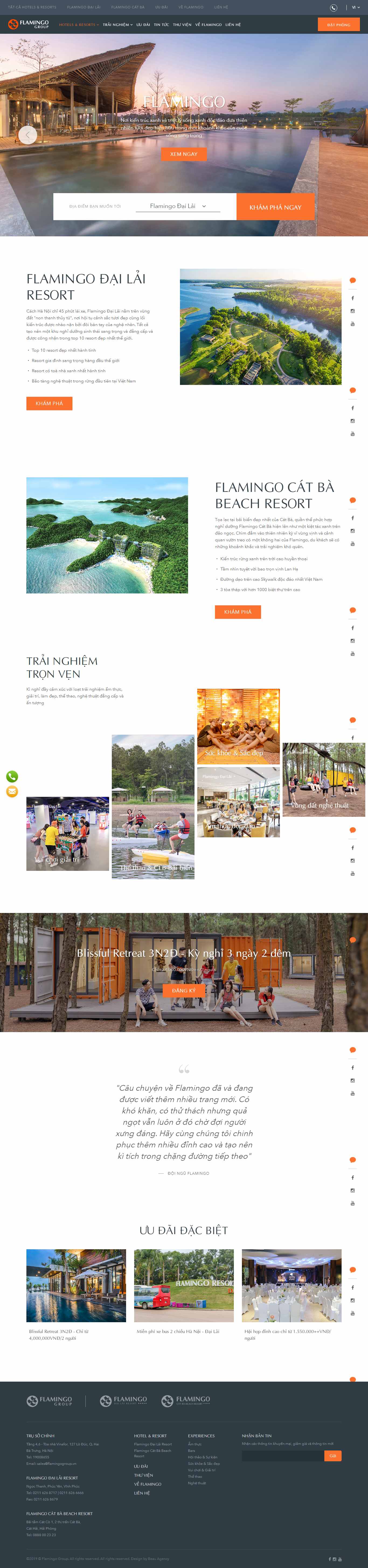Thiết kế Web resort flamingoresorts.vn