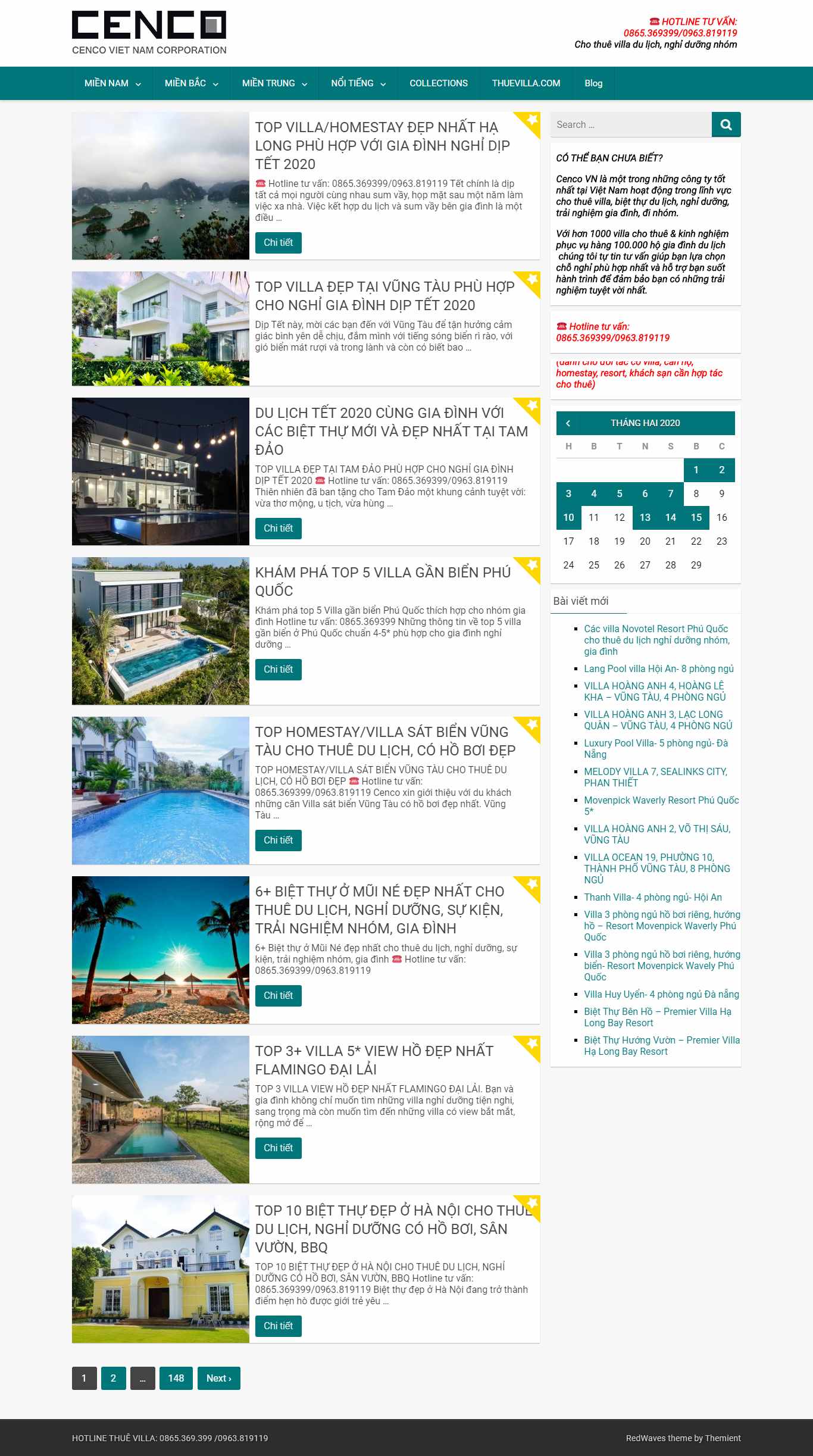 Thiết kế Web resort thuevilla.com