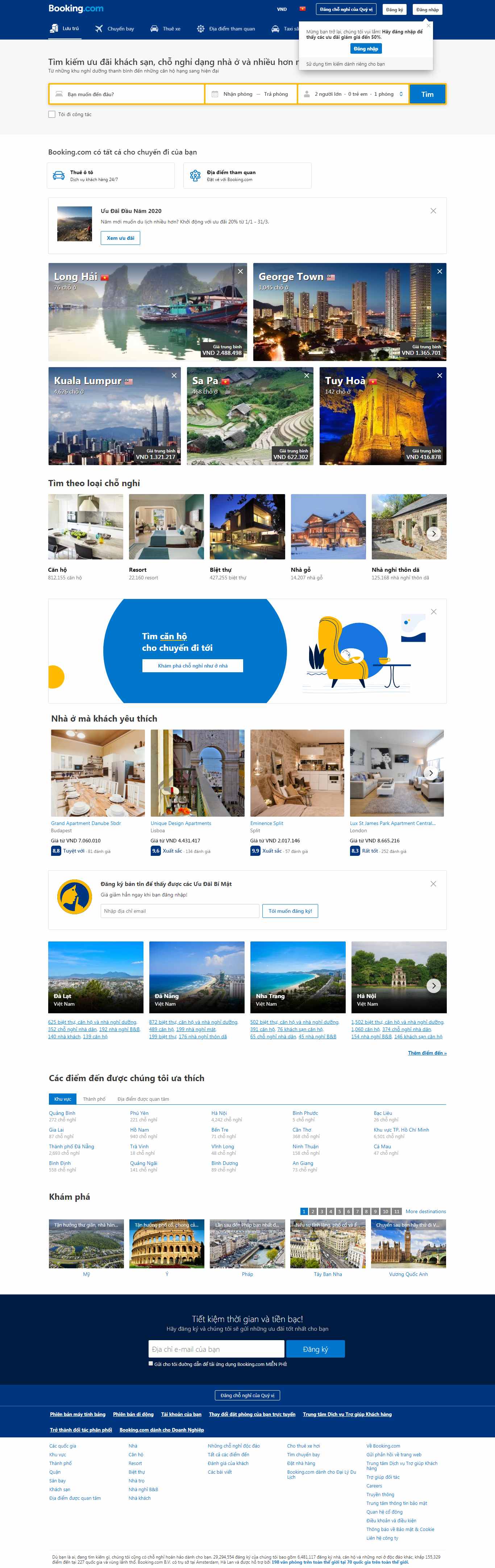 Thiết kế Web resort booking.com
