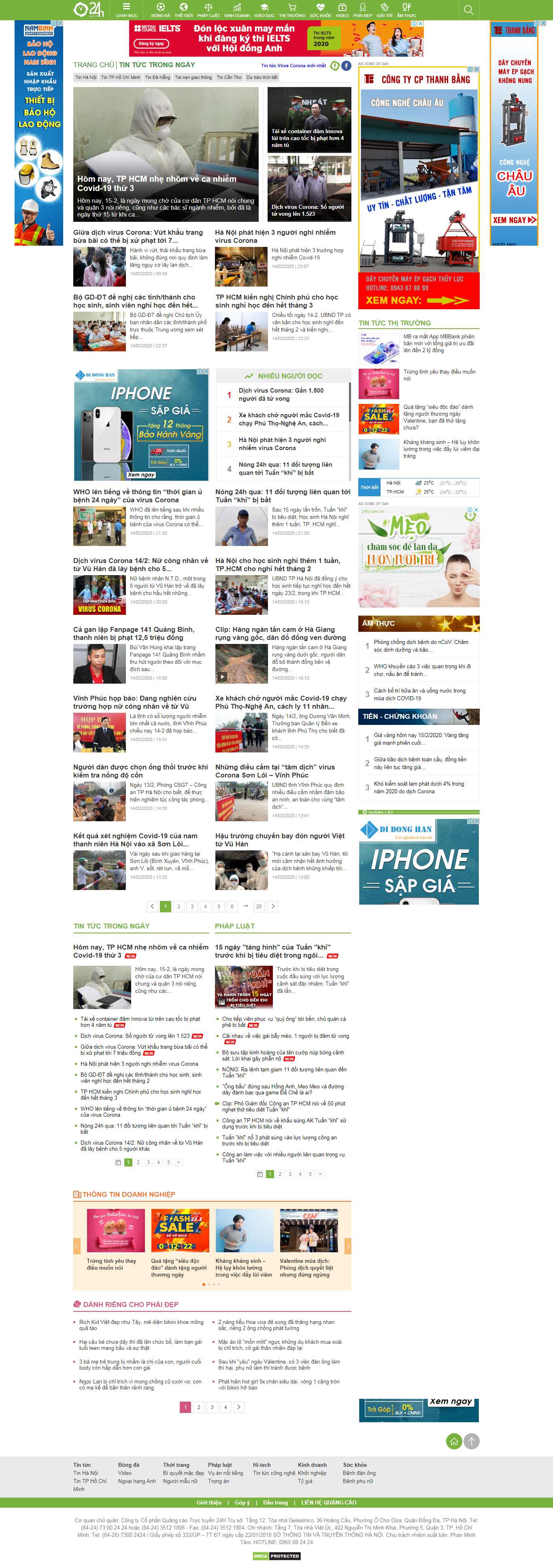 Thiết kế Web tin tức 24h.com.vn