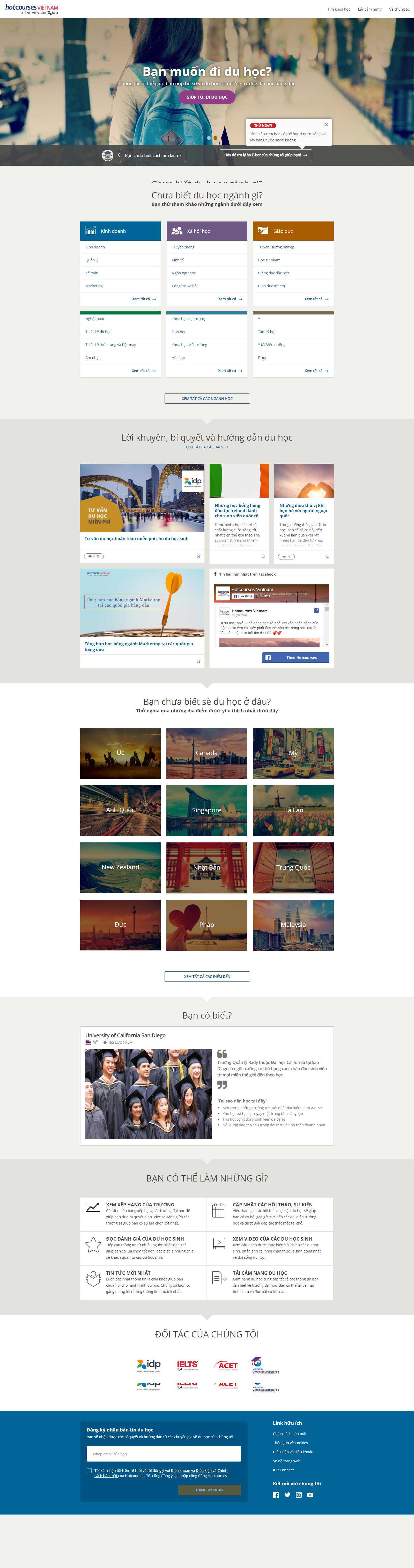 Thiết kế Web du học nhật bản hotcourses.vn