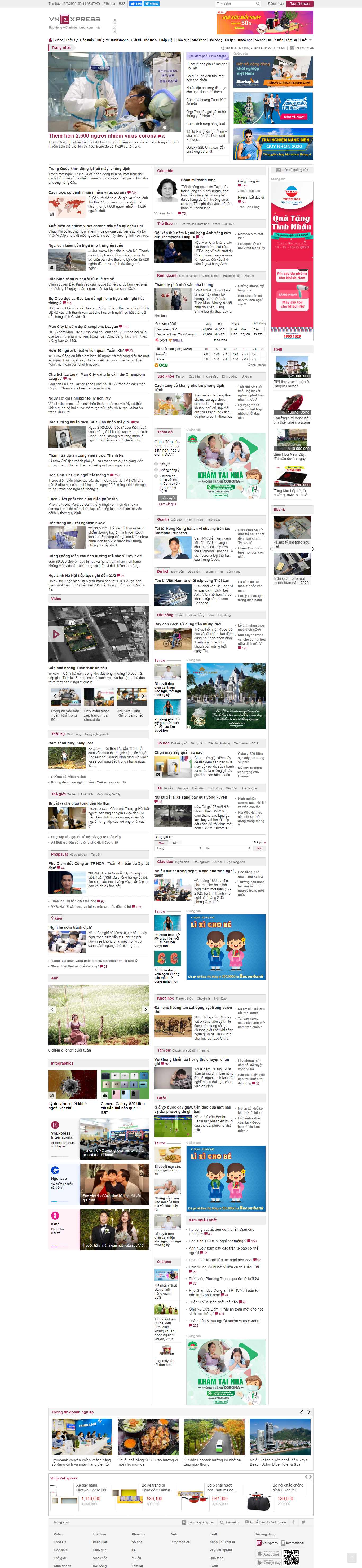 Thiết kế Web tin tức vnexpress.net