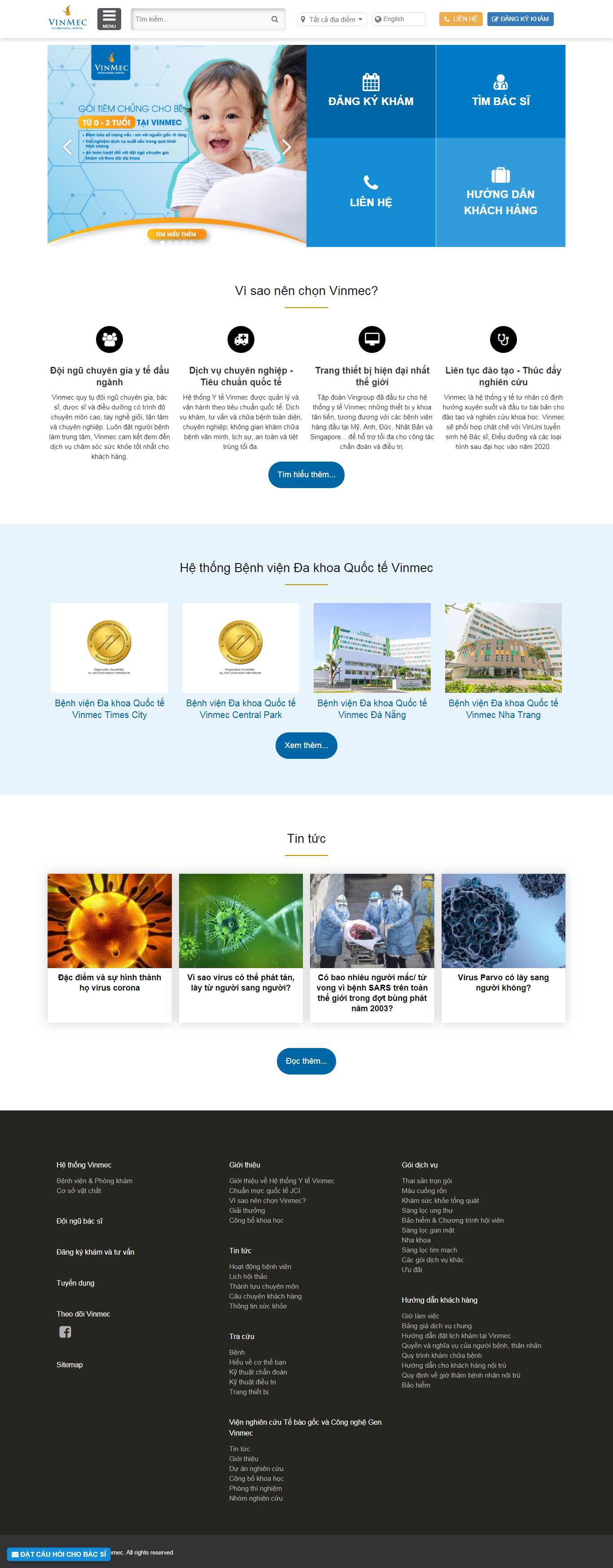 Thiết kế Web y học vinmec.com