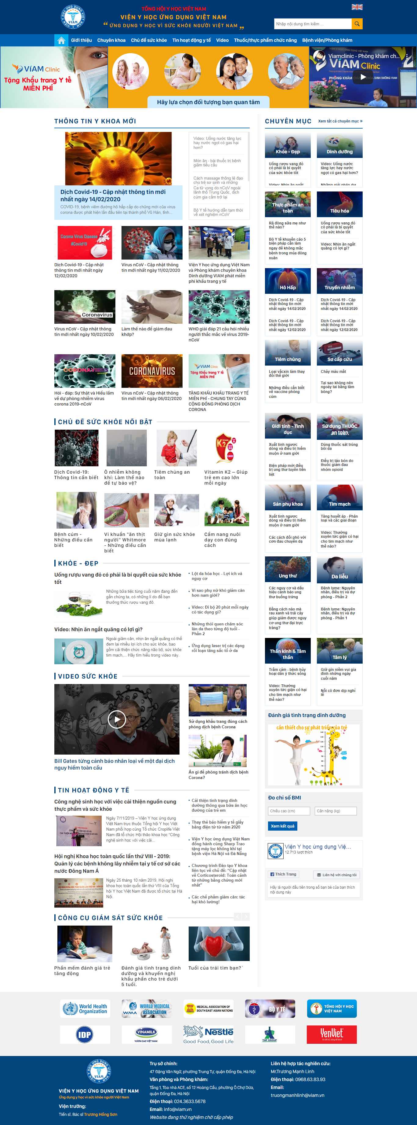 Thiết kế Web y học vienyhocungdung.vn