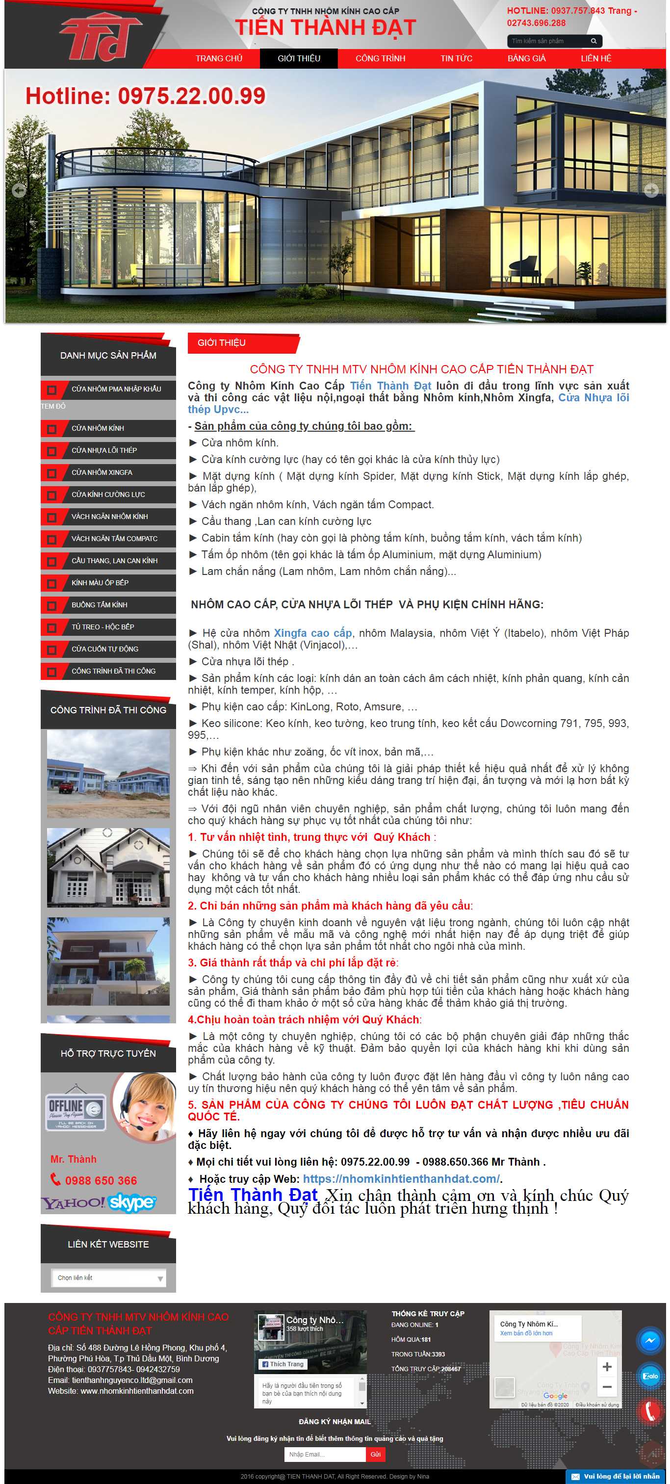 Thiết kế Web cửa cuốn nhomkinhtienthanhdat.com