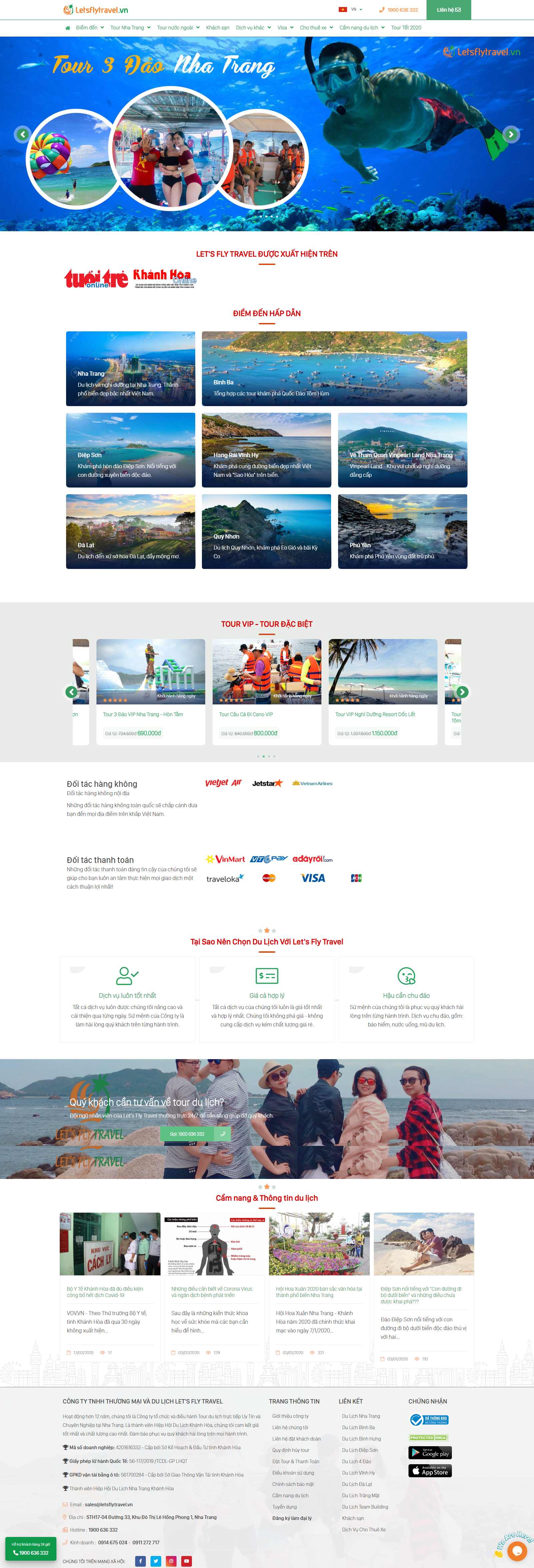 Thiết kế Web khu vui chơi letsflytravel.vn