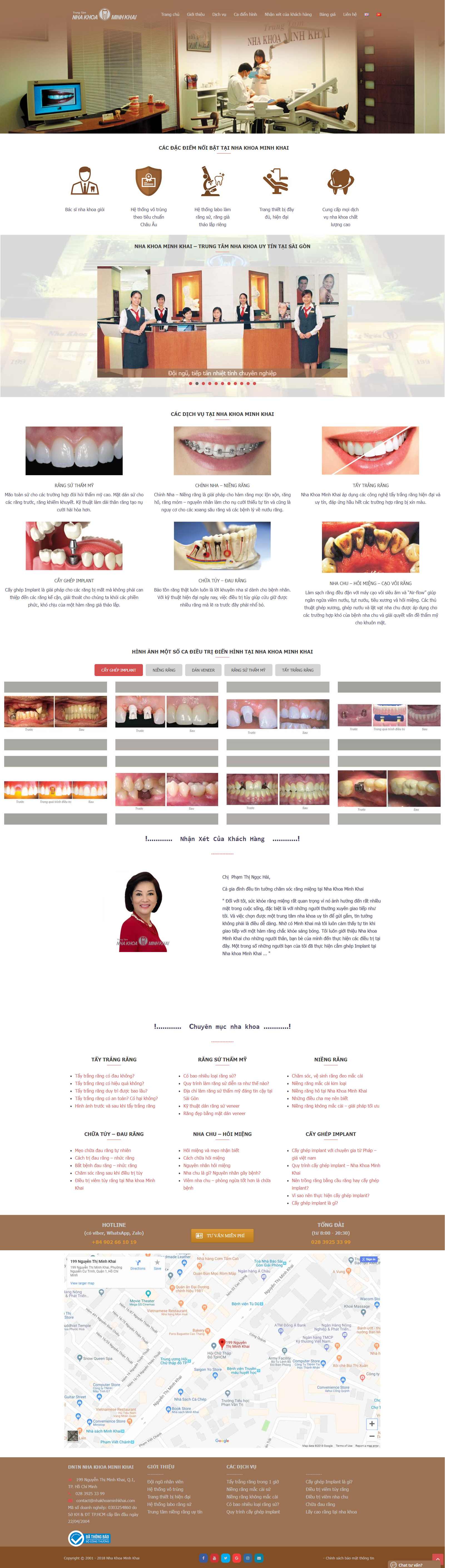 Thiết kế Web nha khoa nhakhoaminhkhai.net