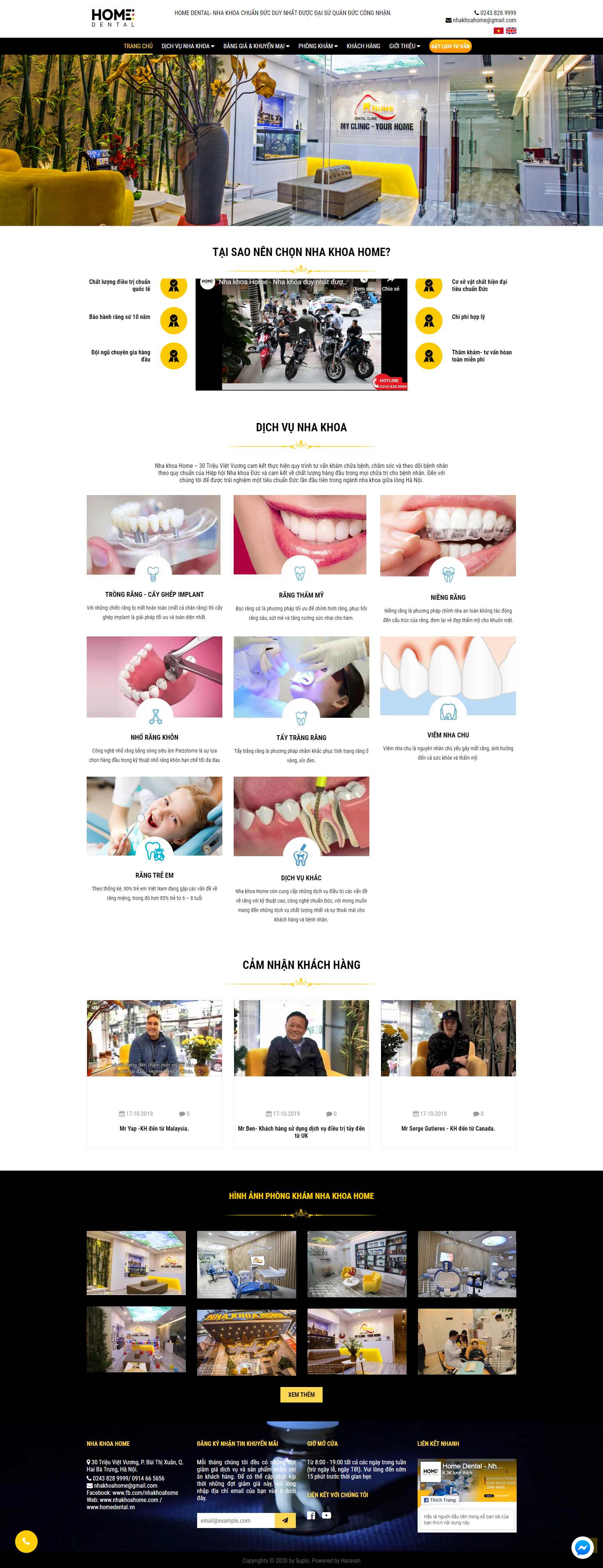 Thiết kế Web nha khoa nhakhoahome.com