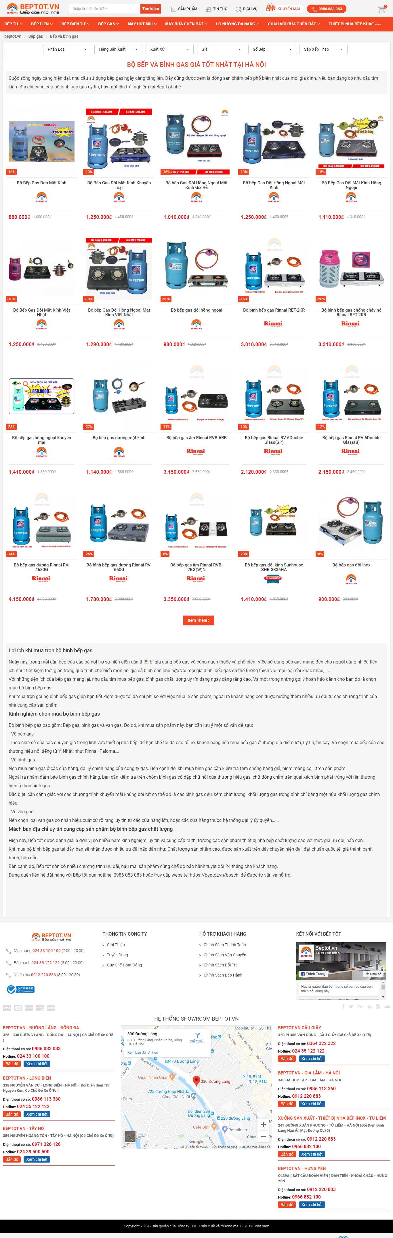 Thiết kế Web bếp gas beptot.vn