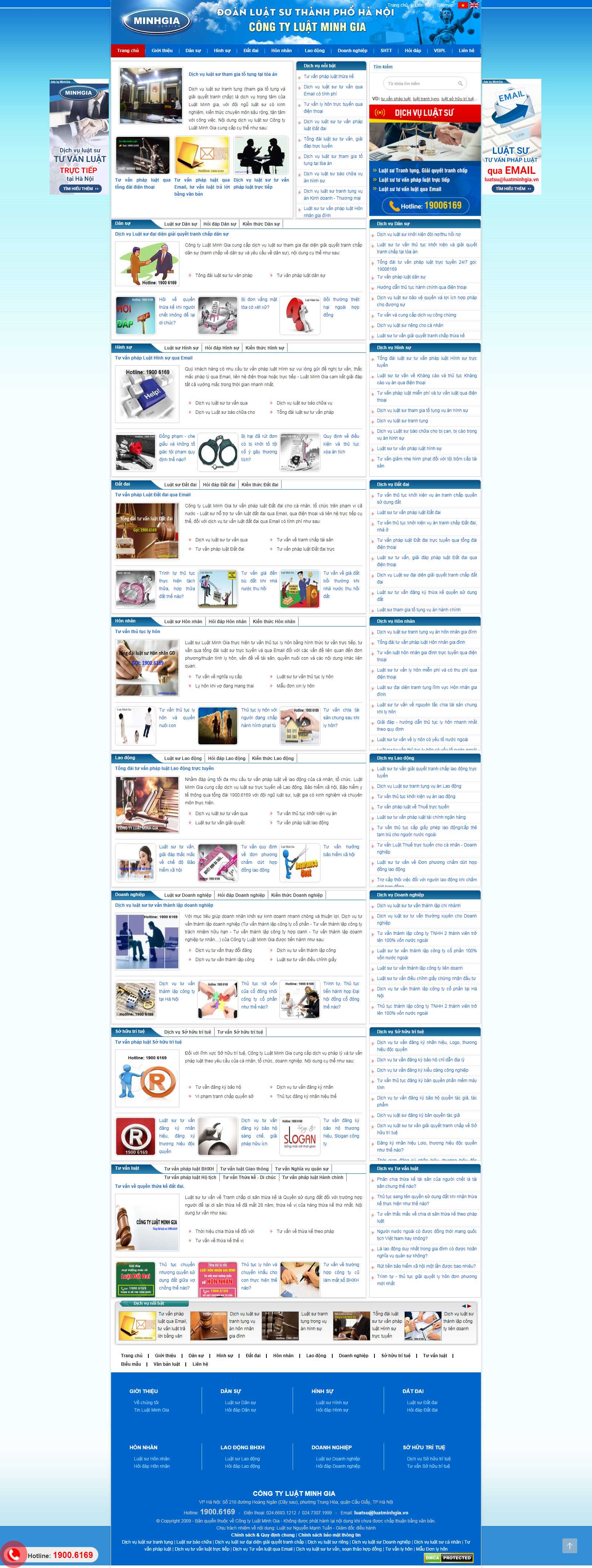 Thiết kế Web luật sư luatminhgia.com.vn