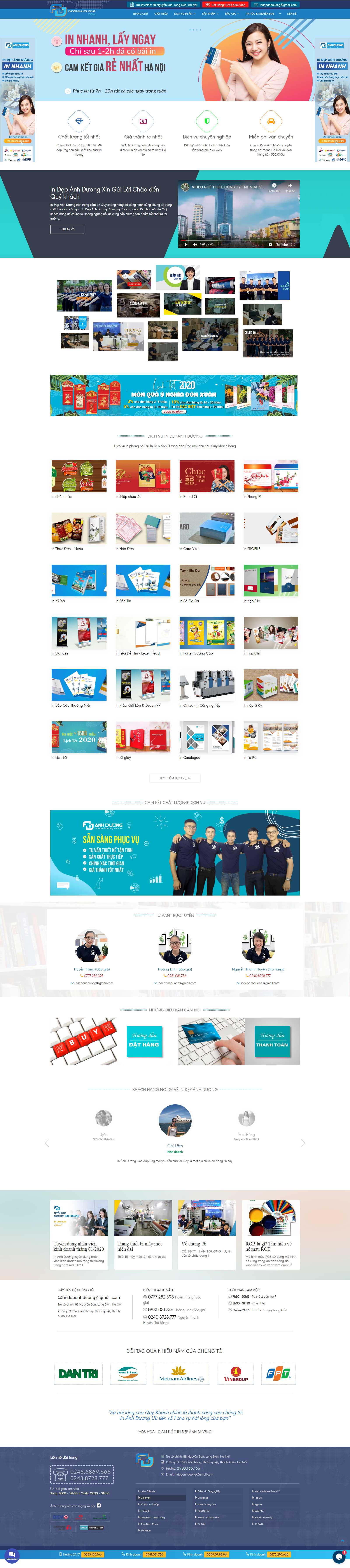 Thiết kế Web catalog indepanhduong.com