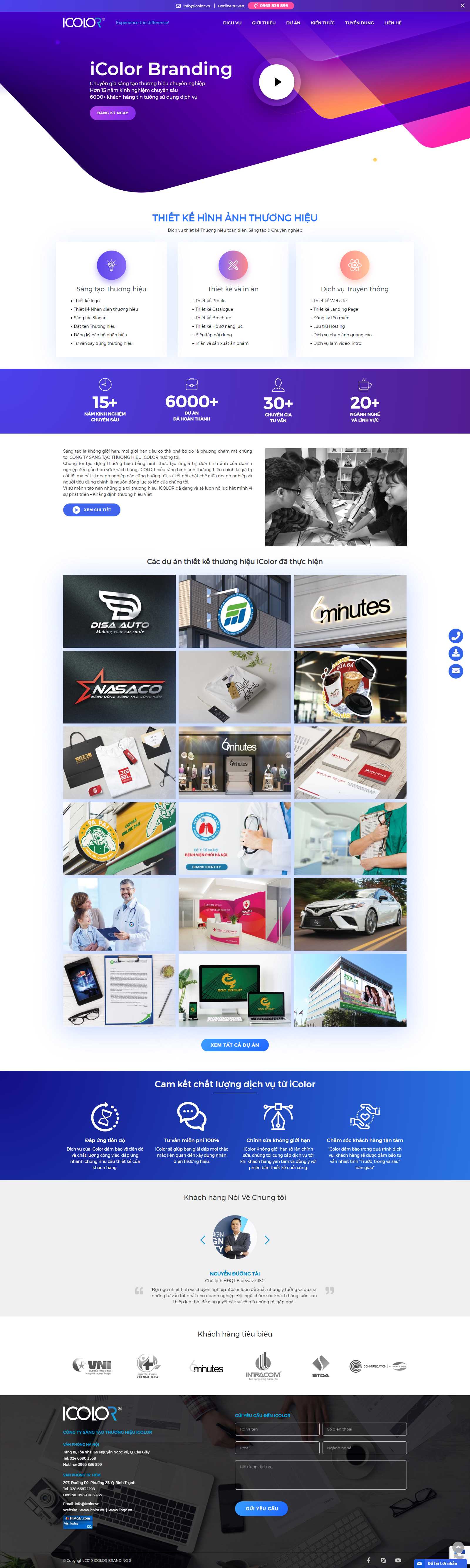 Thiết kế Web catalog icolor.vn