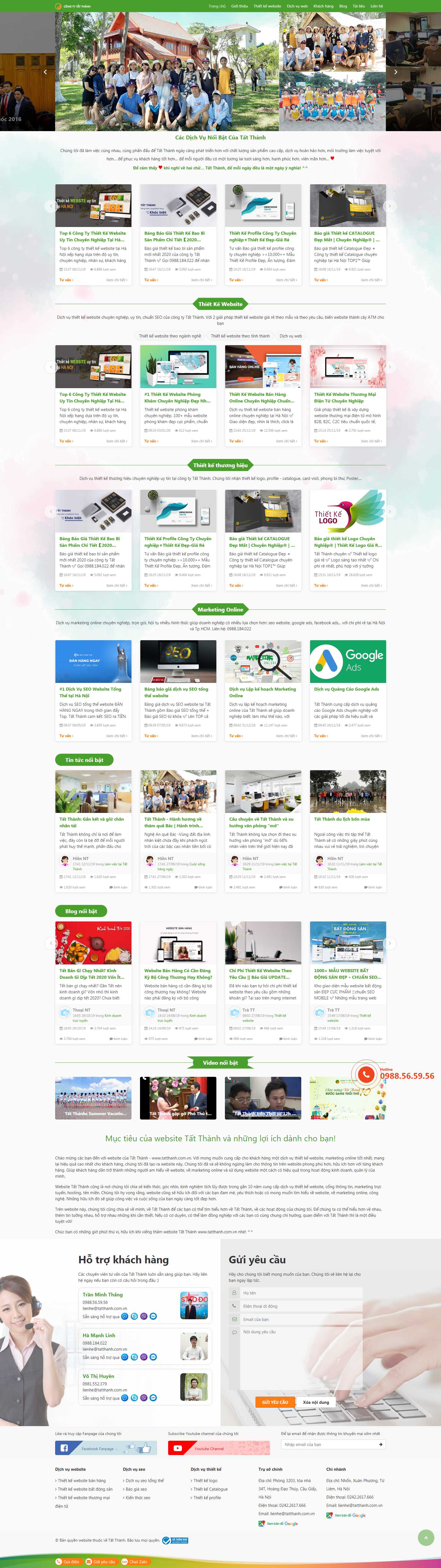 Thiết kế Web catalog tatthanh.com.vn