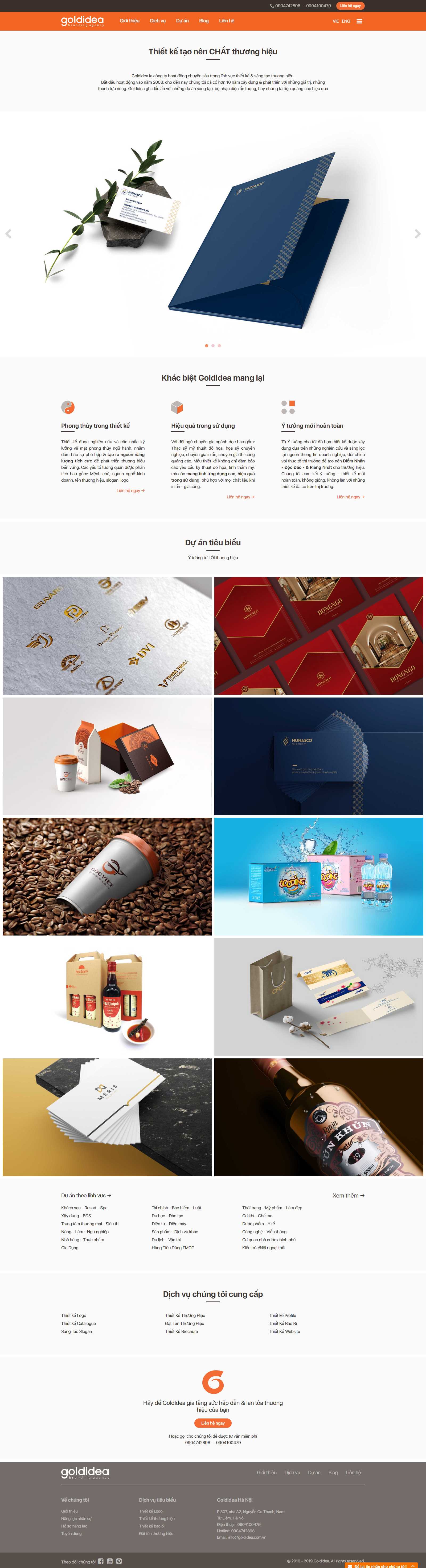 Thiết kế Web catalog goldidea.vn