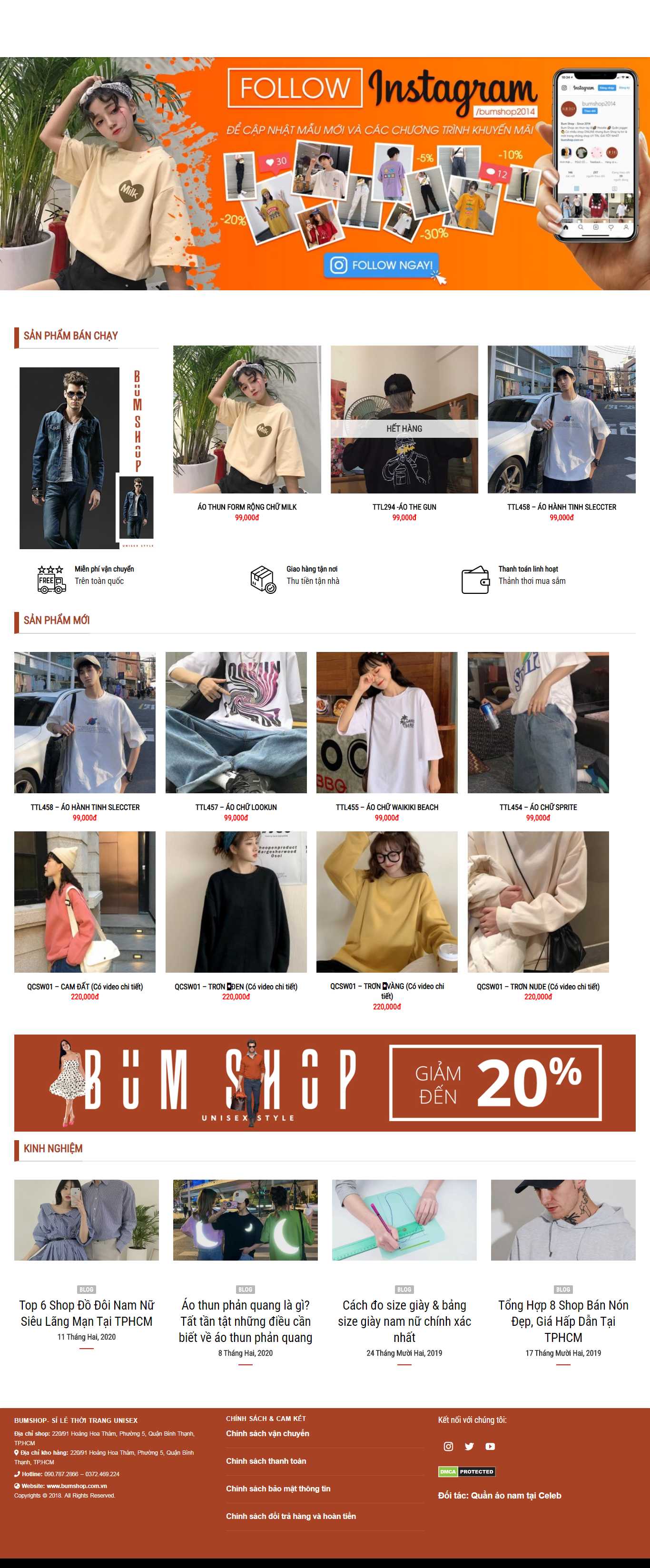 Thiết kế Web catalog bumshop.com.vn