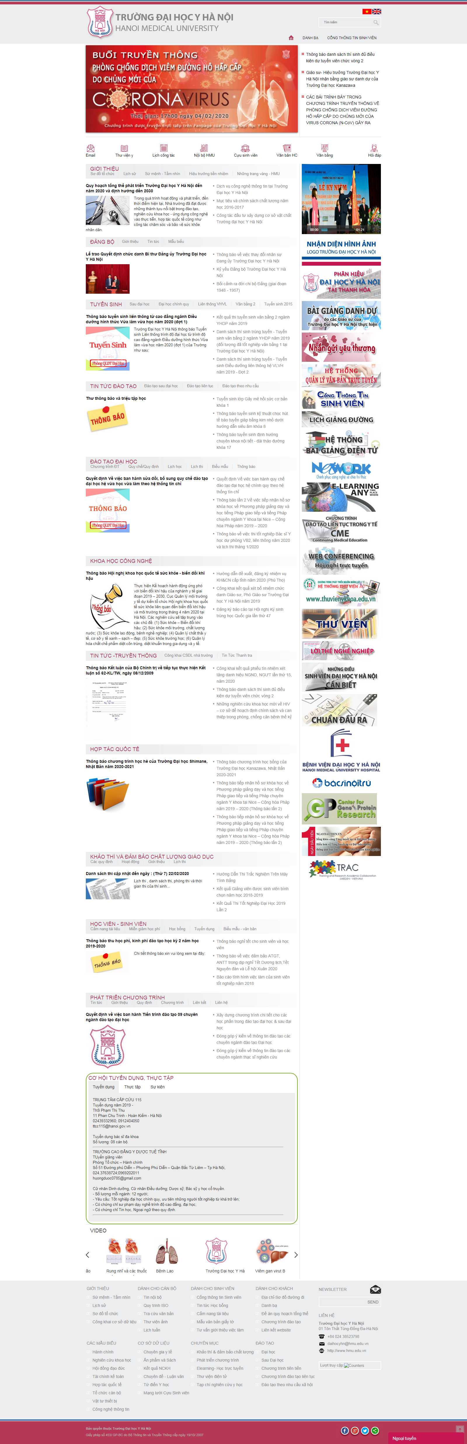 Thiết kế Web trường đại học hmu.edu.vn