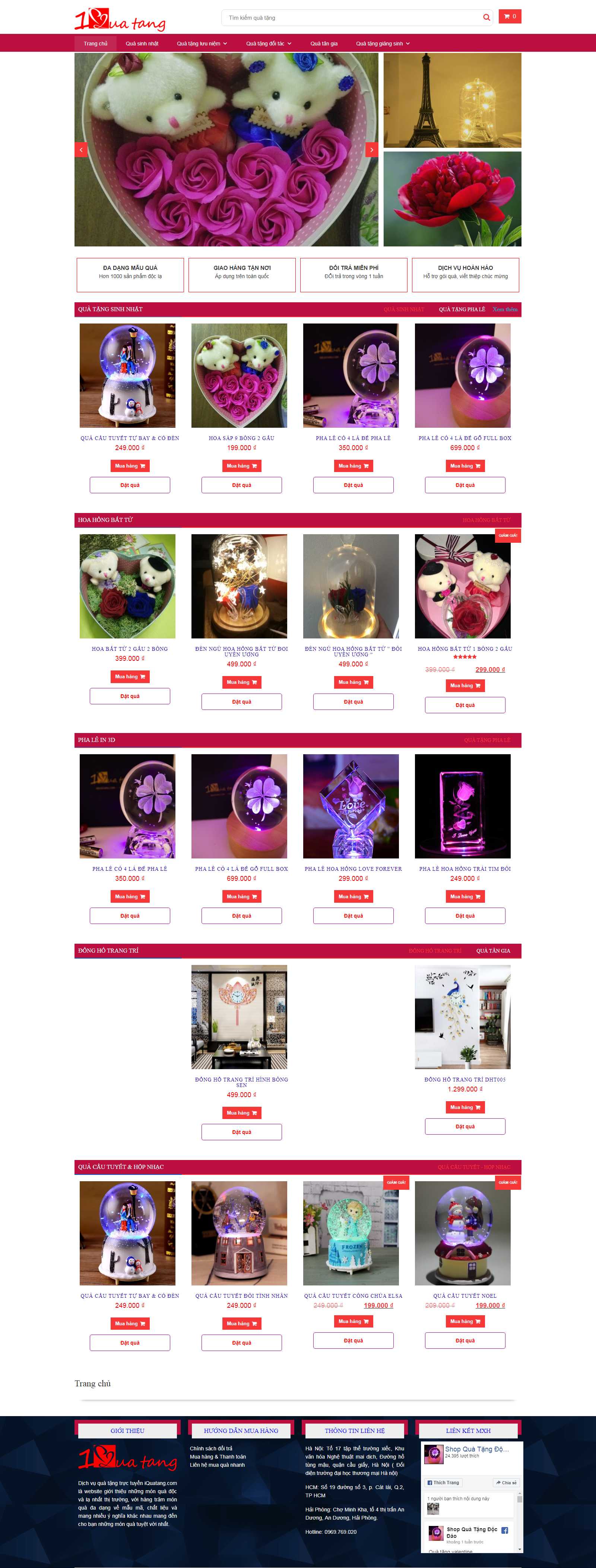 Thiết kế Web đồ lưu niệm iquatang.com