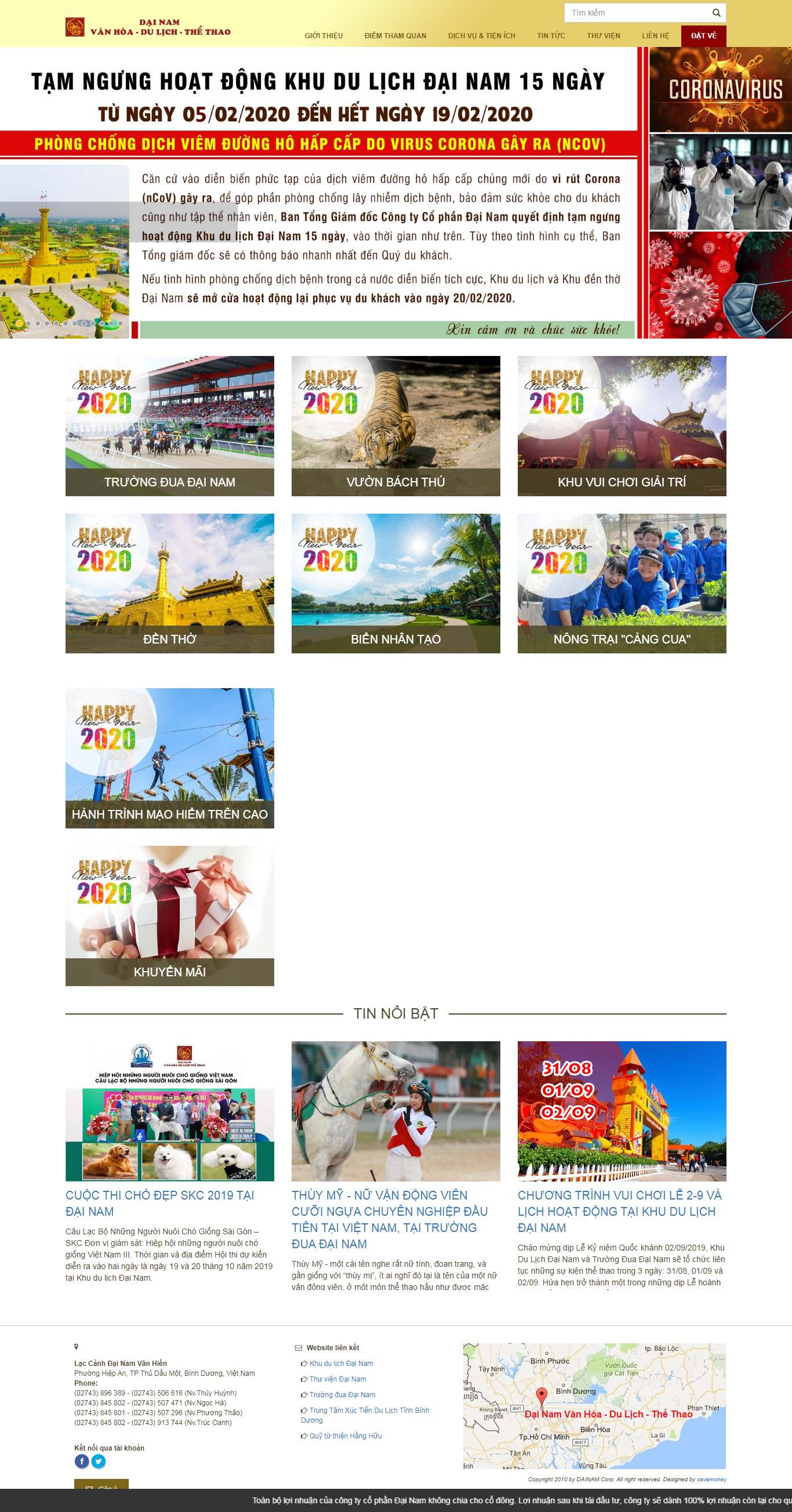 Thiết kế Web khu vui chơi khudulichdainam.vn