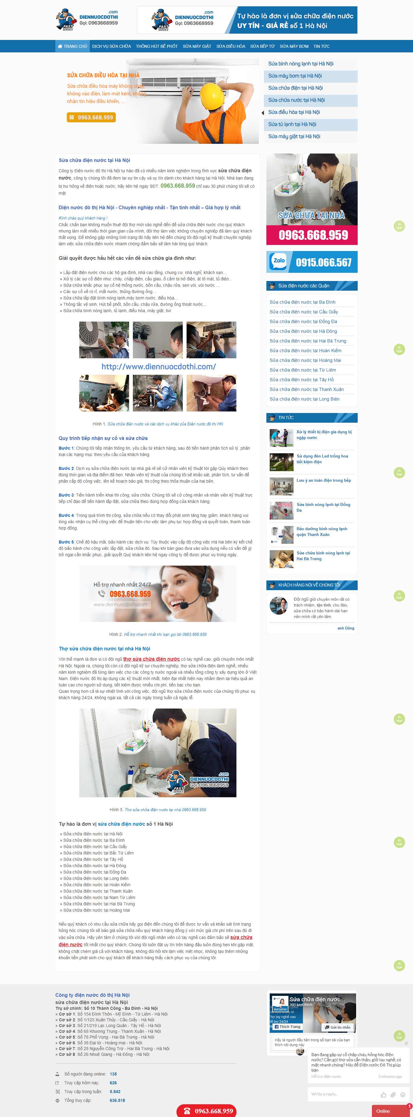 Thiết kế Web điện gia dụng diennuocdothi.com