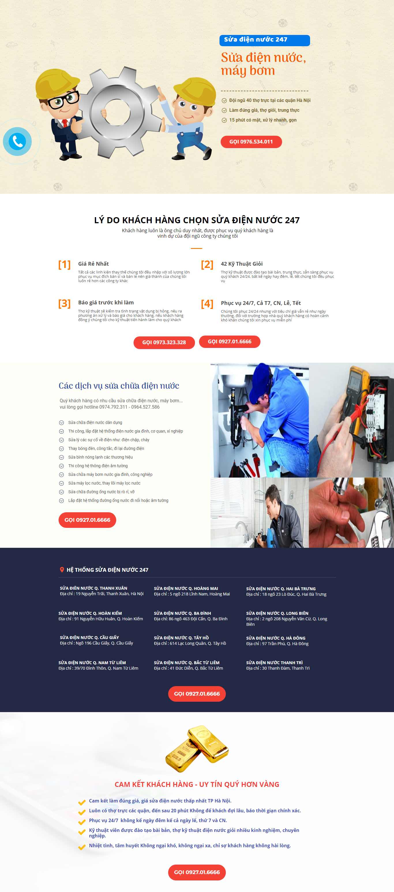 Thiết kế Web điện gia dụng suadiennuocuytin247.com