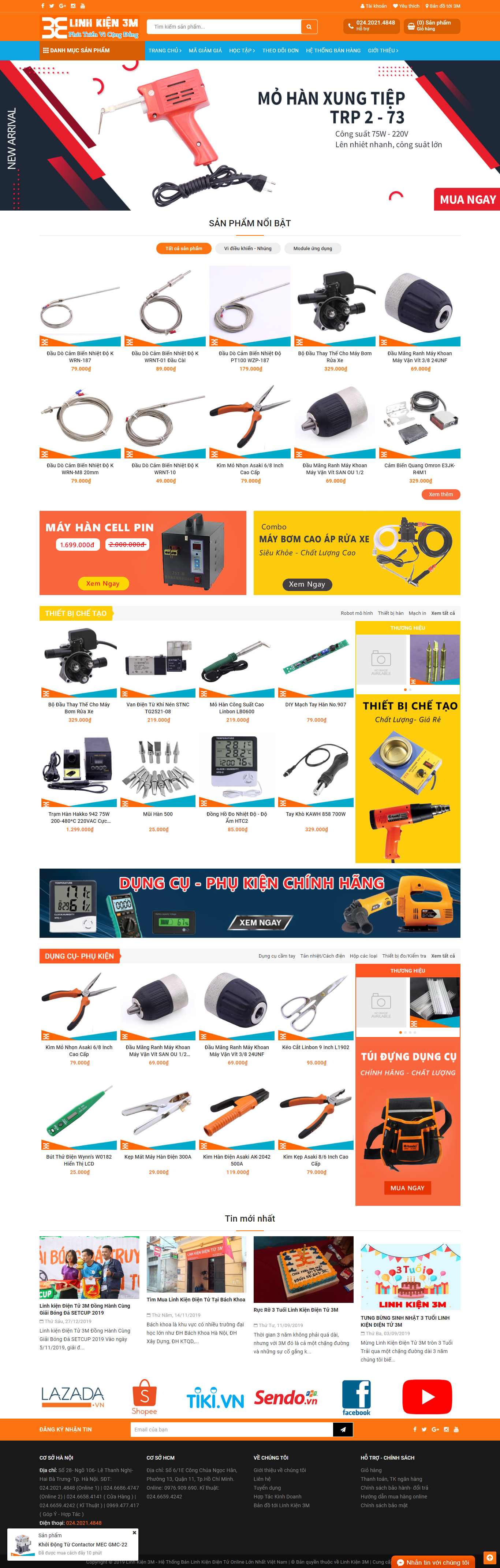 Thiết kế Web linh kiện điện tử chotroihn.vn