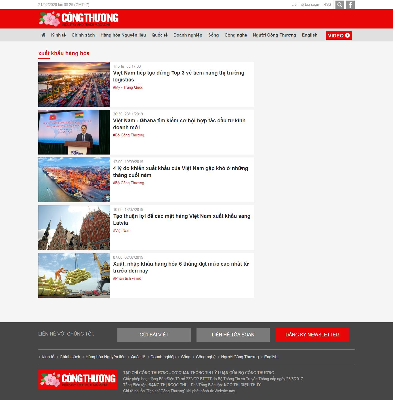 Thiết kế Web xuất khẩu tapchicongthuong.vn