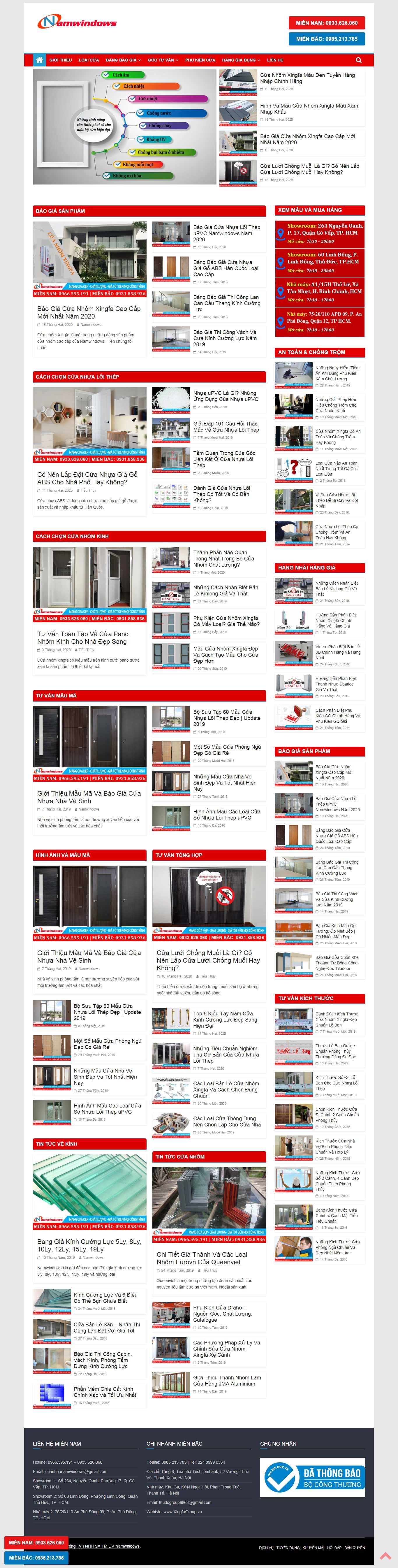 Thiết kế Web cửa nhựa cuanhuanamwindows.com