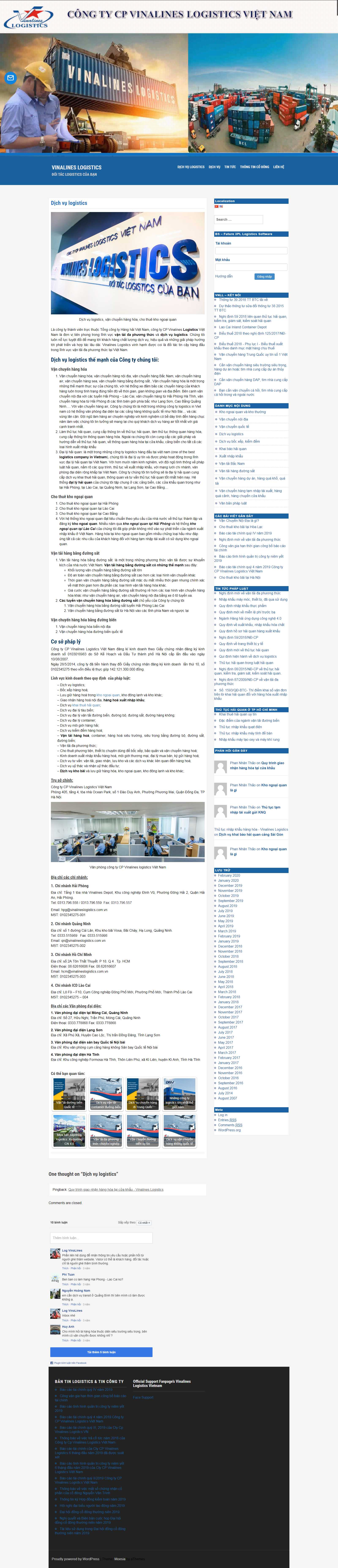 Thiết kế Web vận tải vanchuyenachau.com.vn