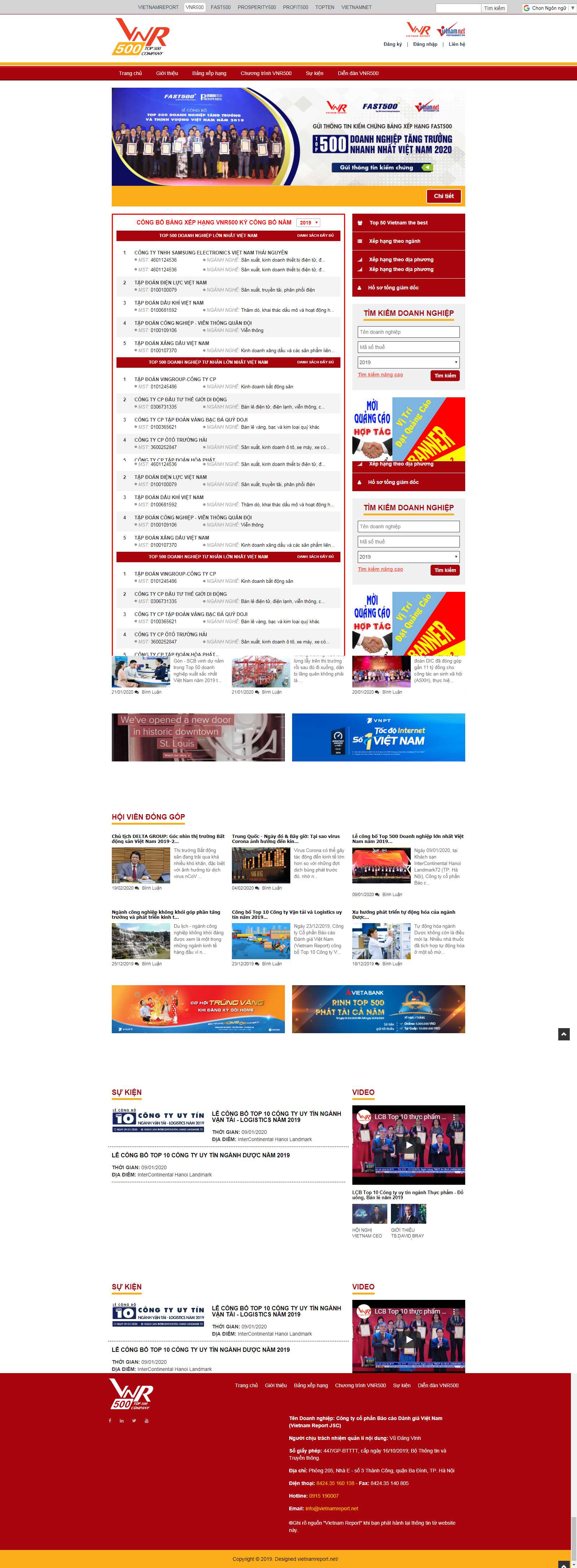 Thiết kế Web điện lực vnr500.com.vn