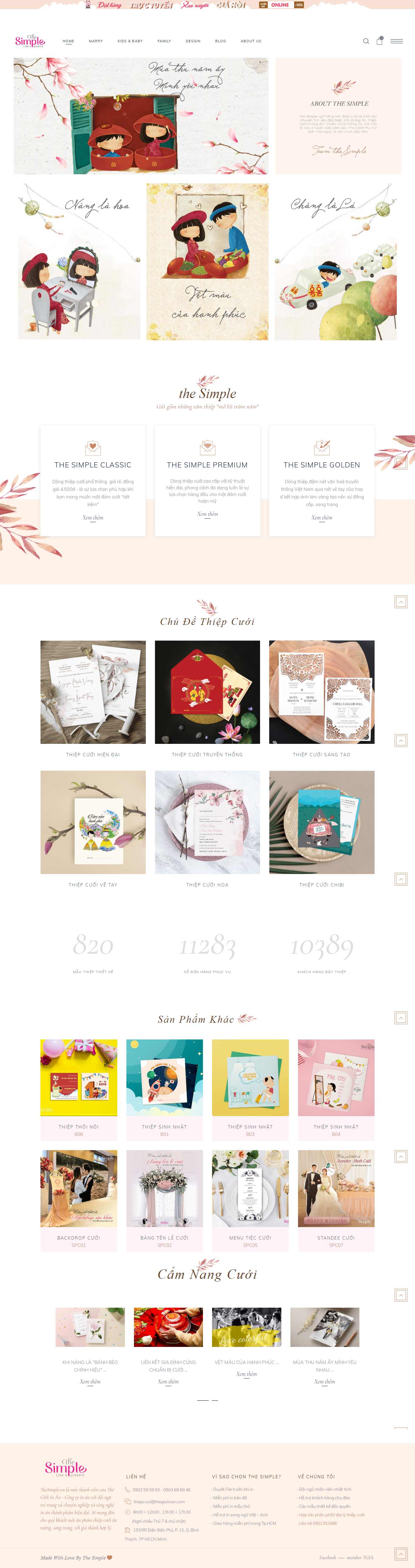 Thiết kế Web thiệp cưới thesimple.vn