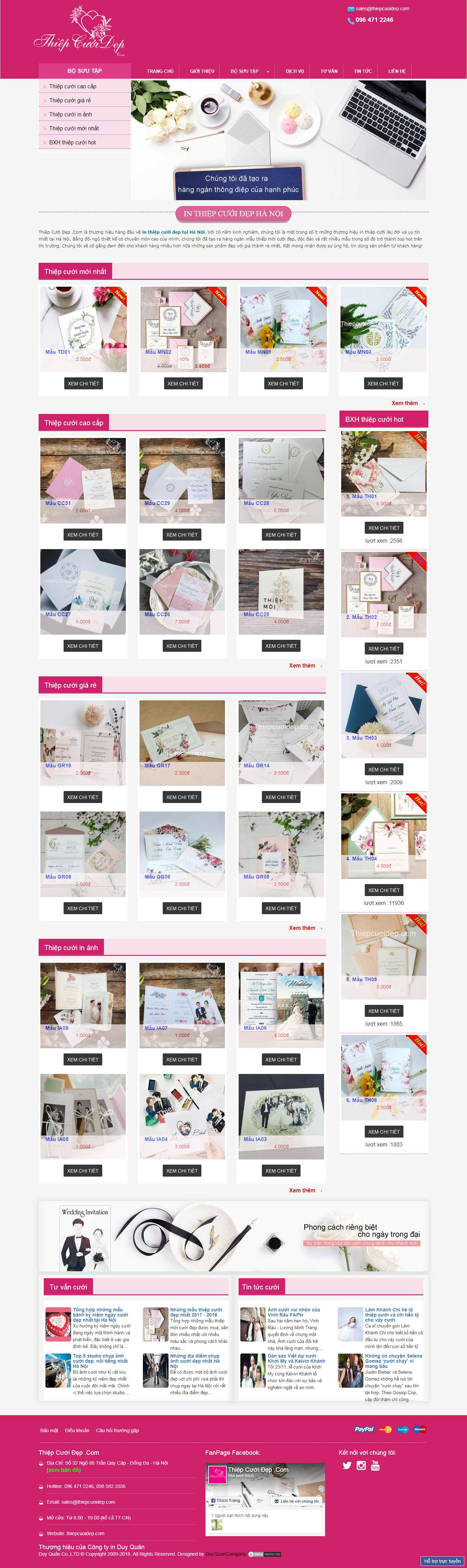 Thiết kế Web thiệp cưới thiepcuoidep.com