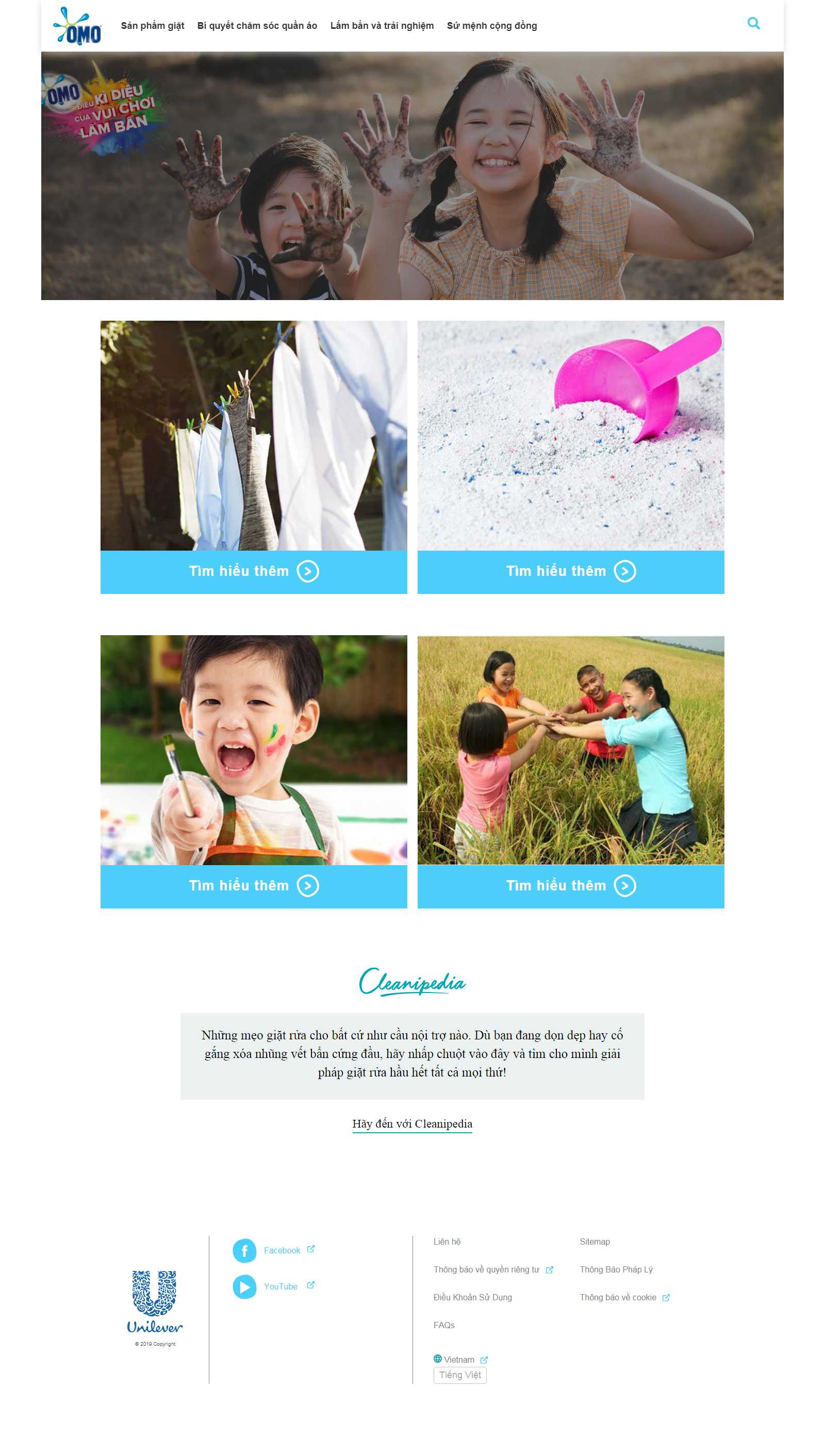 Thiết kế Web bột giặt omo.com