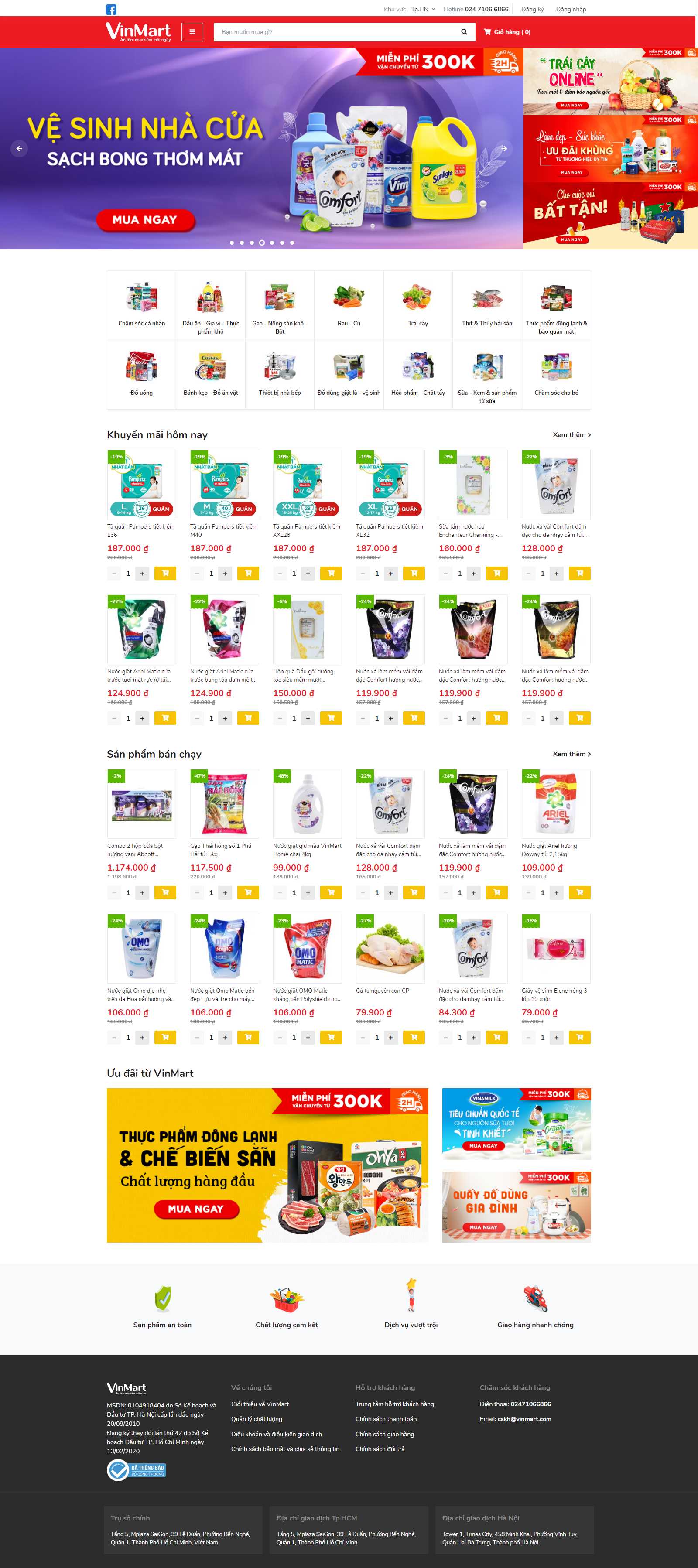 Thiết kế Web bột giặt vinmart.com