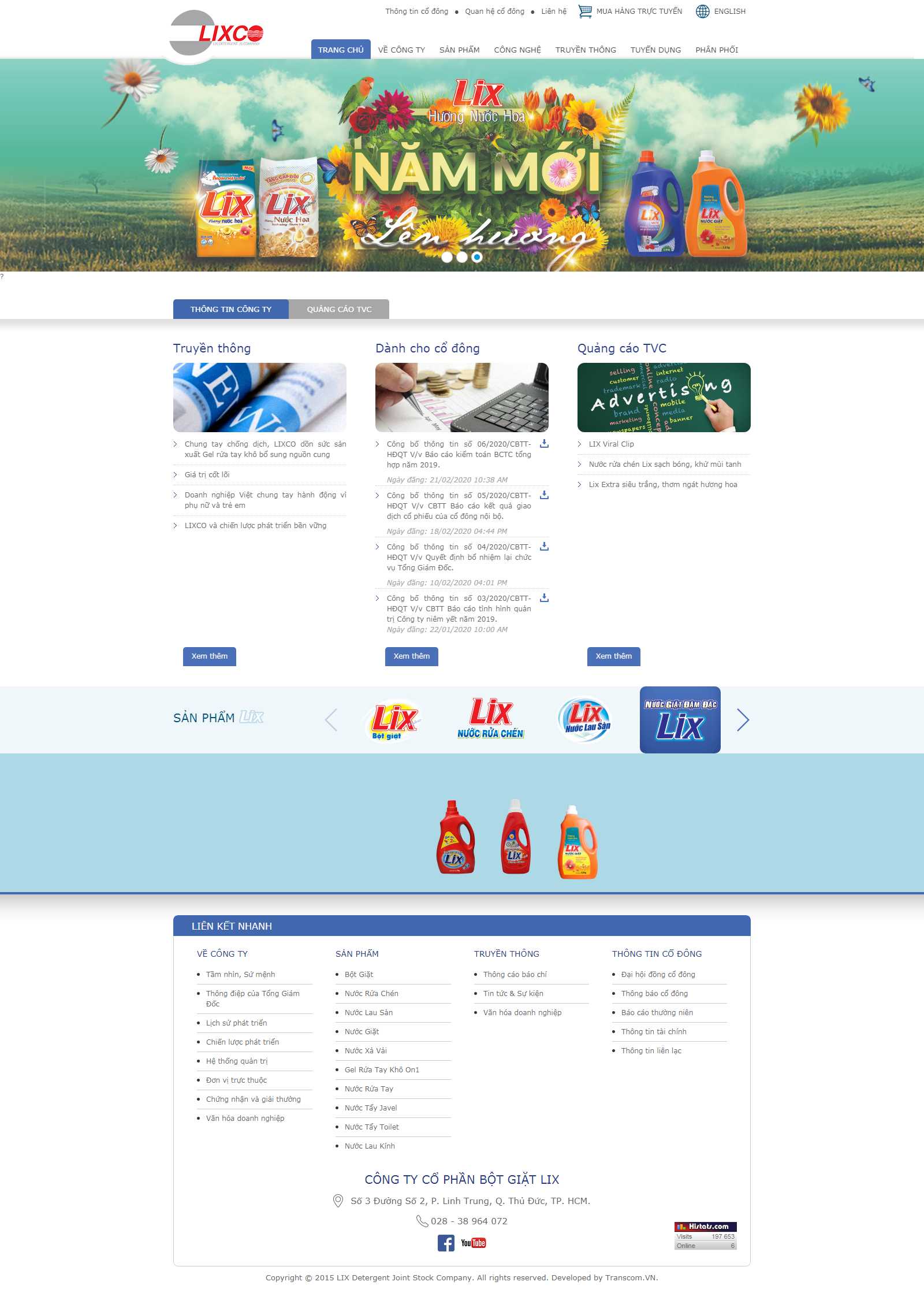 Thiết kế Web bột giặt lixco.com