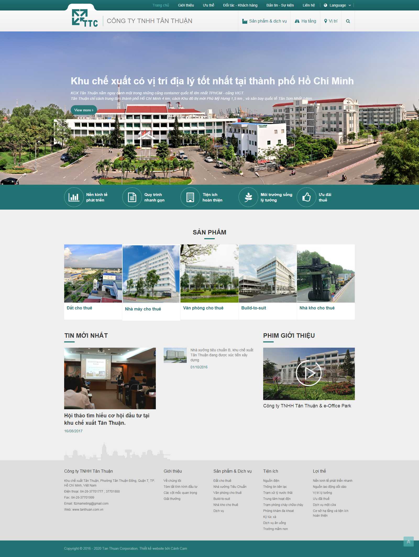 Thiết kế Web khu chế xuất tanthuan.com.vn