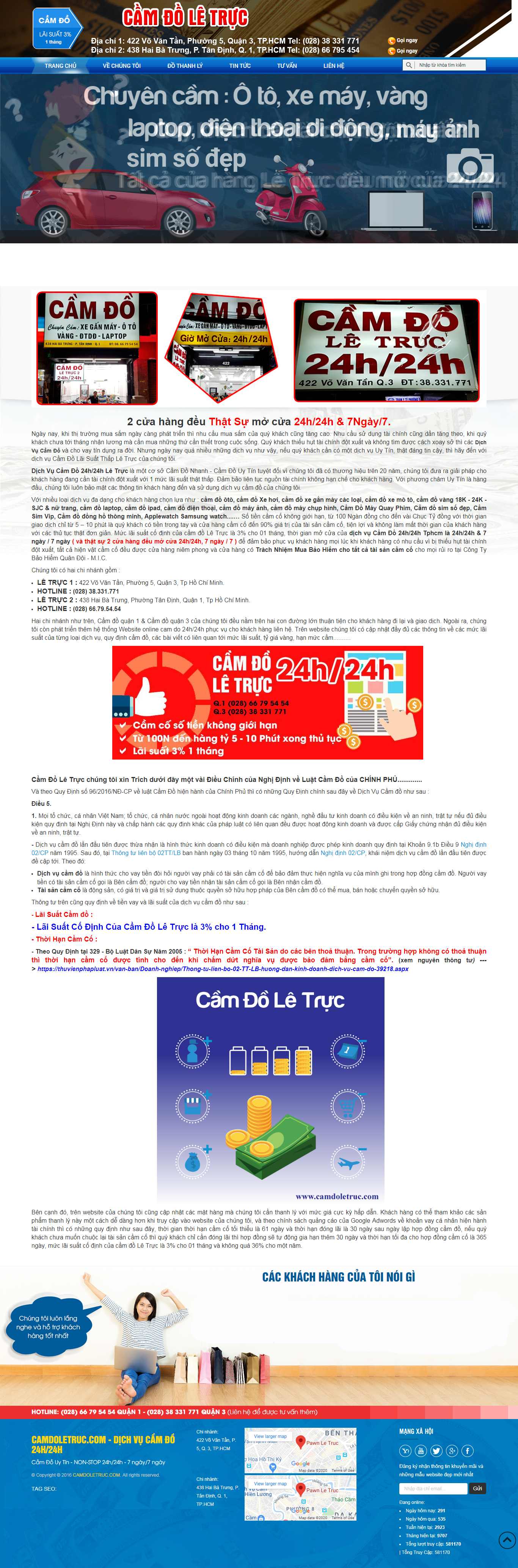 Thiết kế Web dịch vụ cầm đồ camdoletruc.com