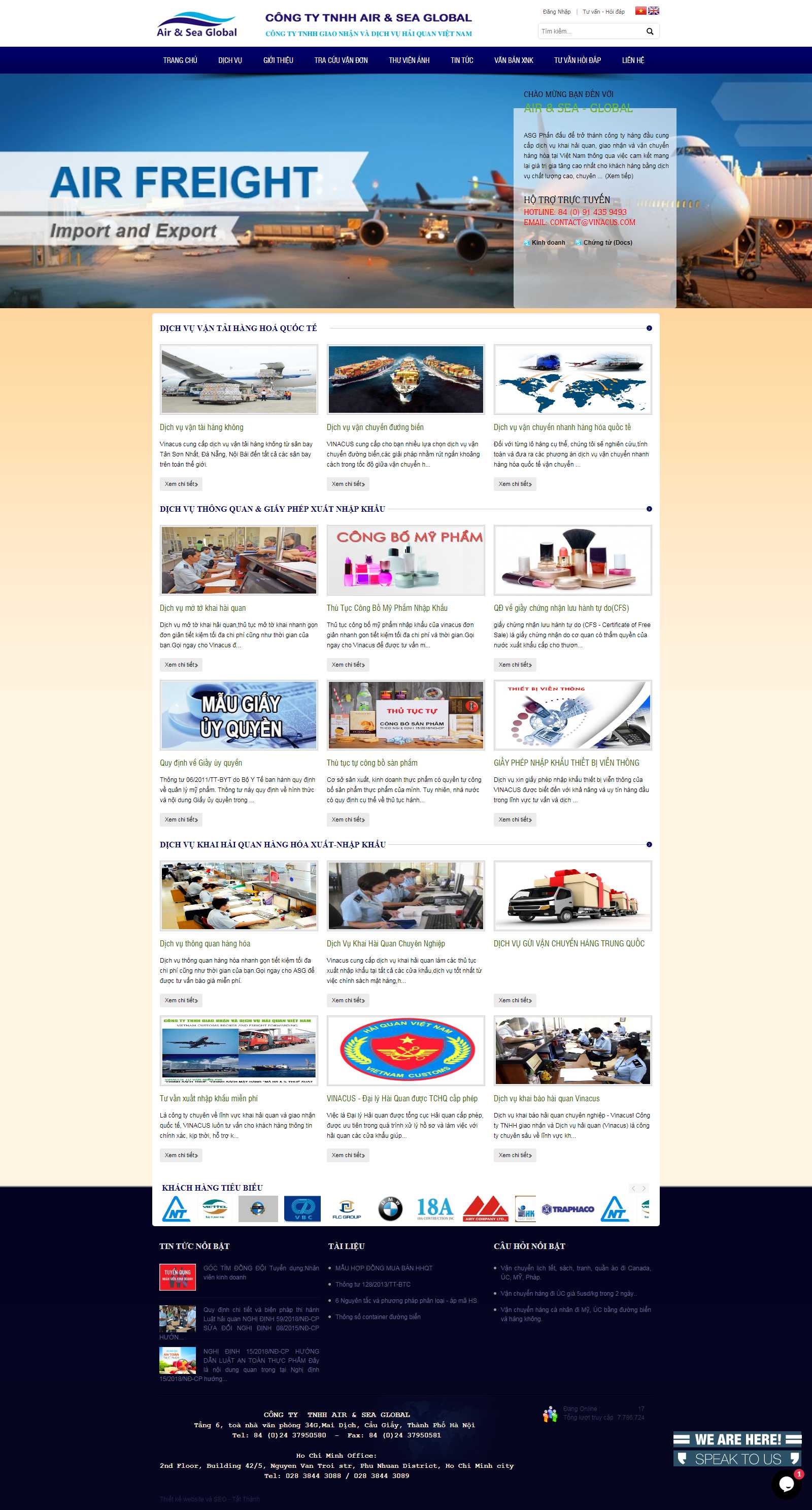 Thiết kế Web khu chế xuất vinacus.com