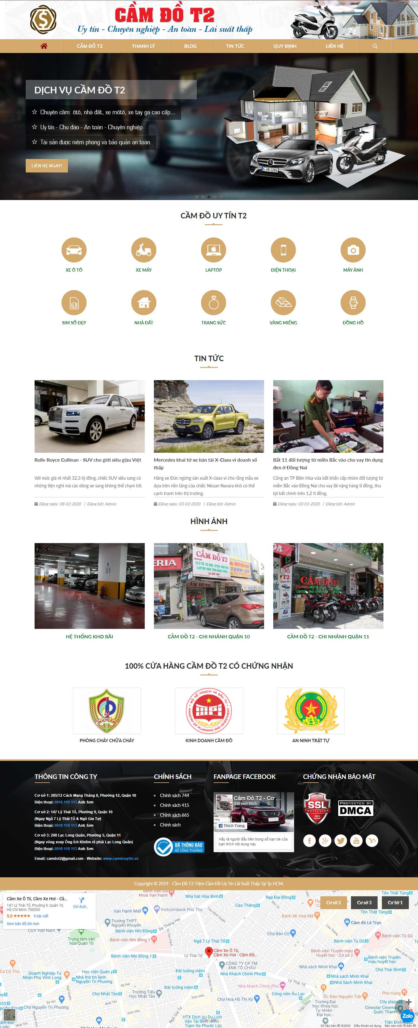 Thiết kế Web dịch vụ cầm đồ camdouytin.vn