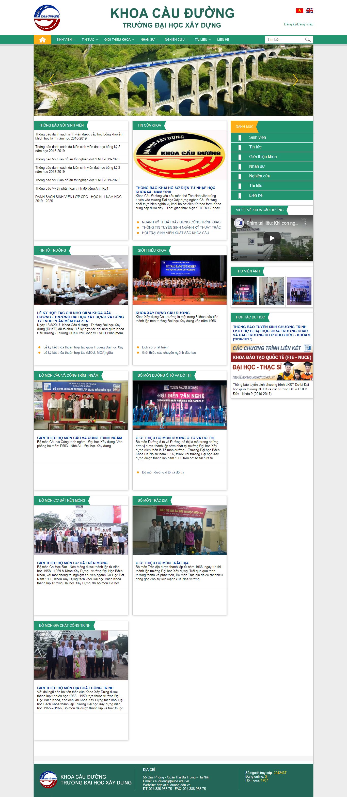 Thiết kế Web cầu đường cauduong.edu.vn