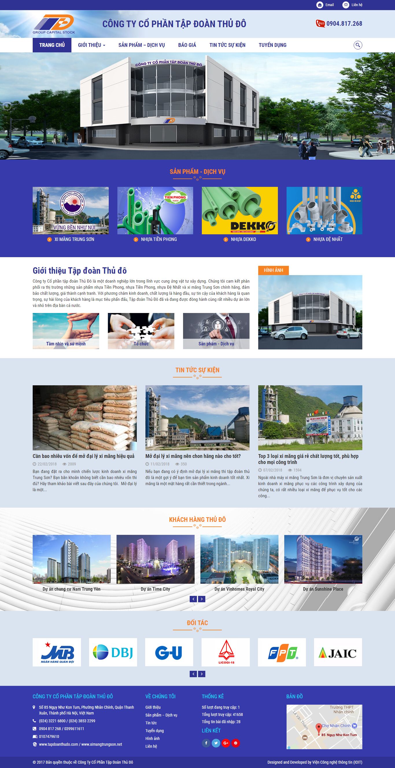 Thiết kế Web xi măng tapdoanthudo.com