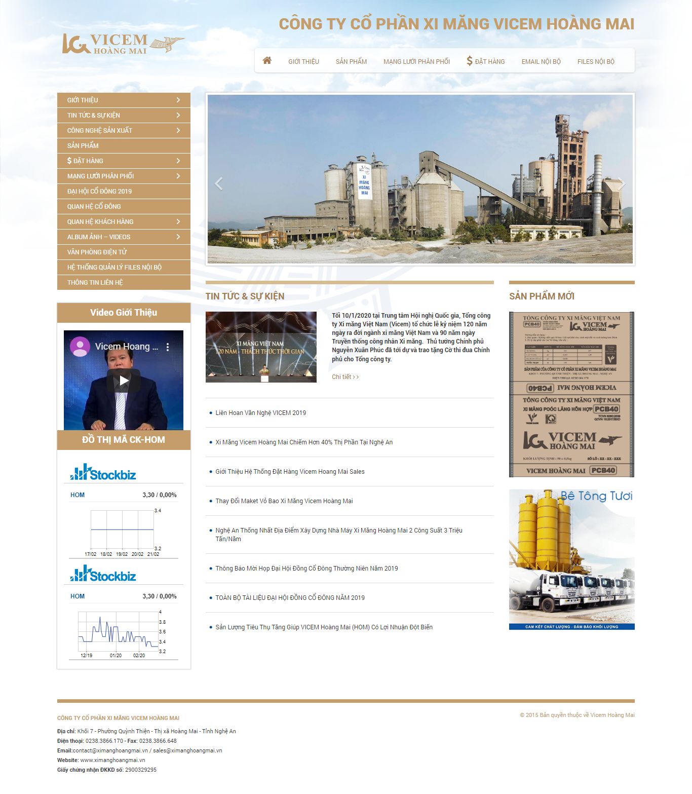 Thiết kế Web xi măng ximanghoangmai.vn