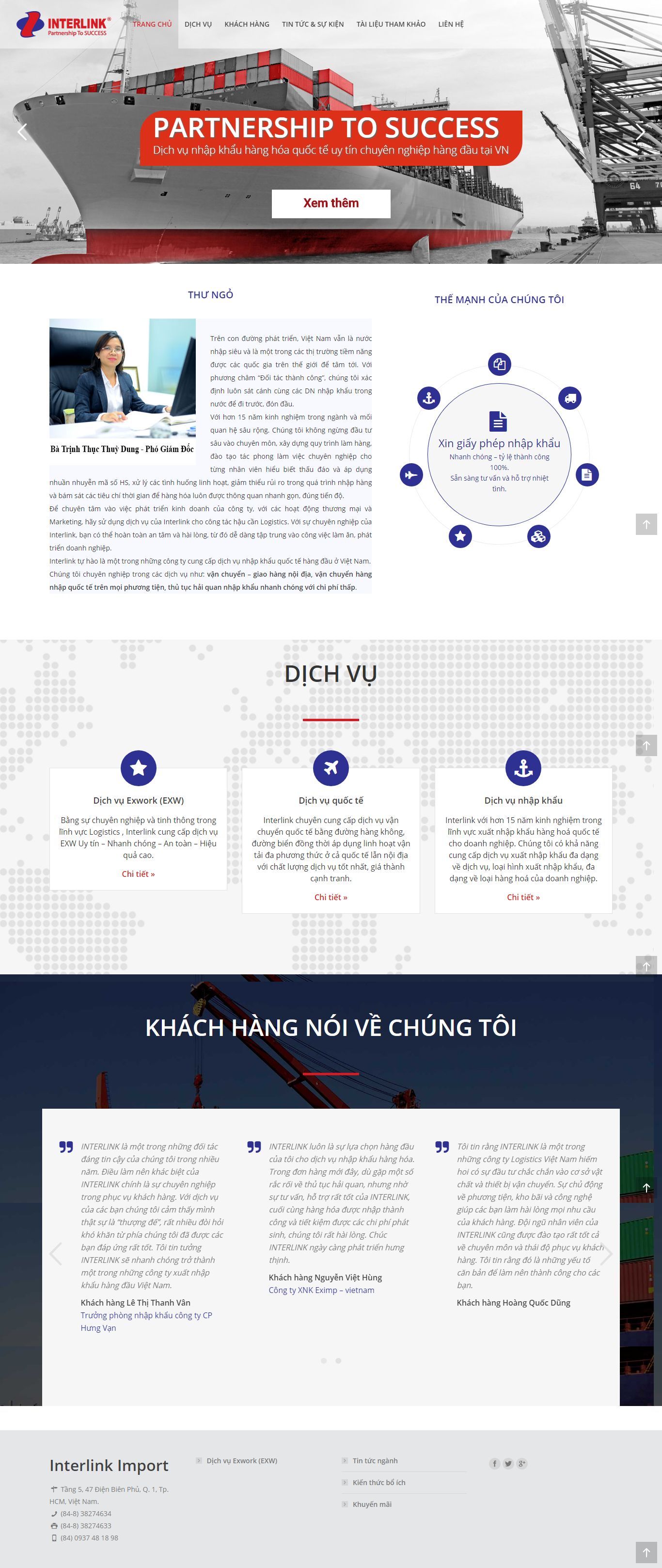 Thiết kế Web nhập khẩu nhapkhauhang.com